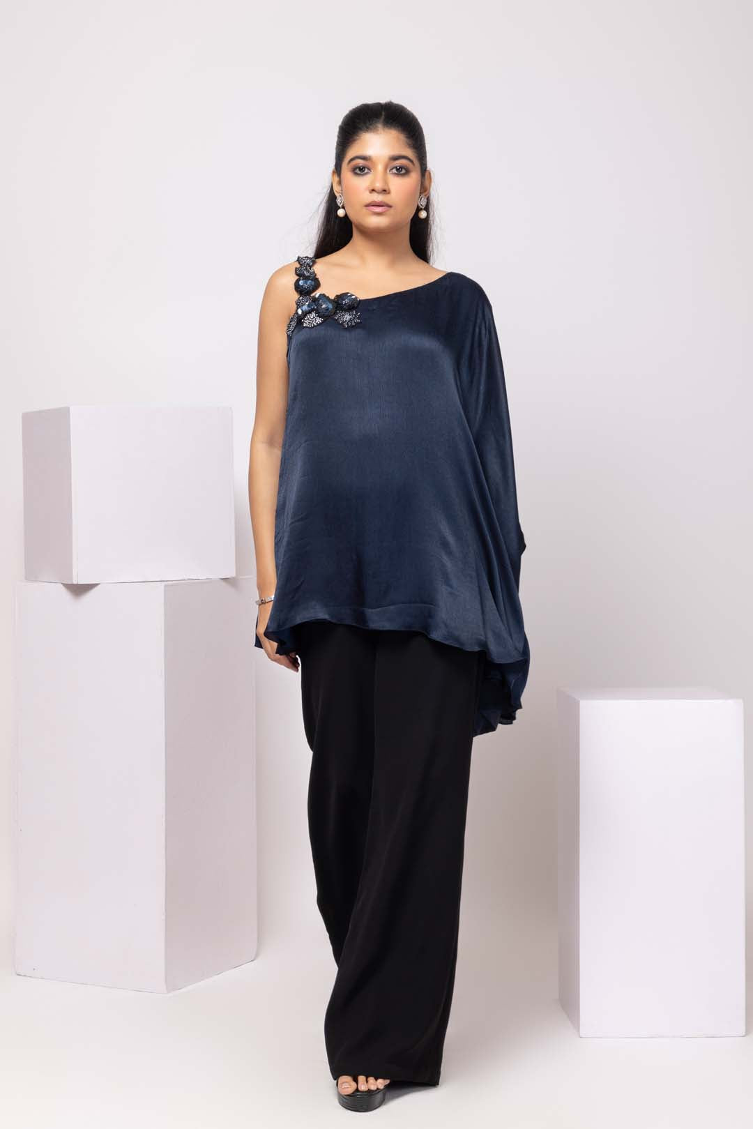 Midnight Cascade Asymmetrical Set