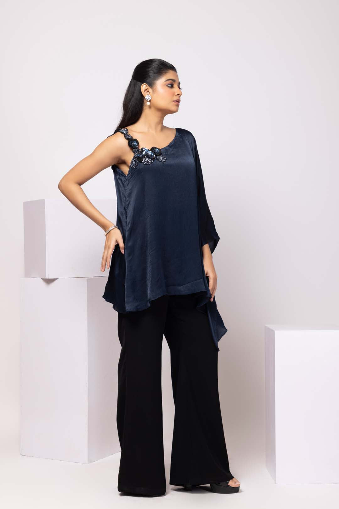 Midnight Cascade Asymmetrical Set