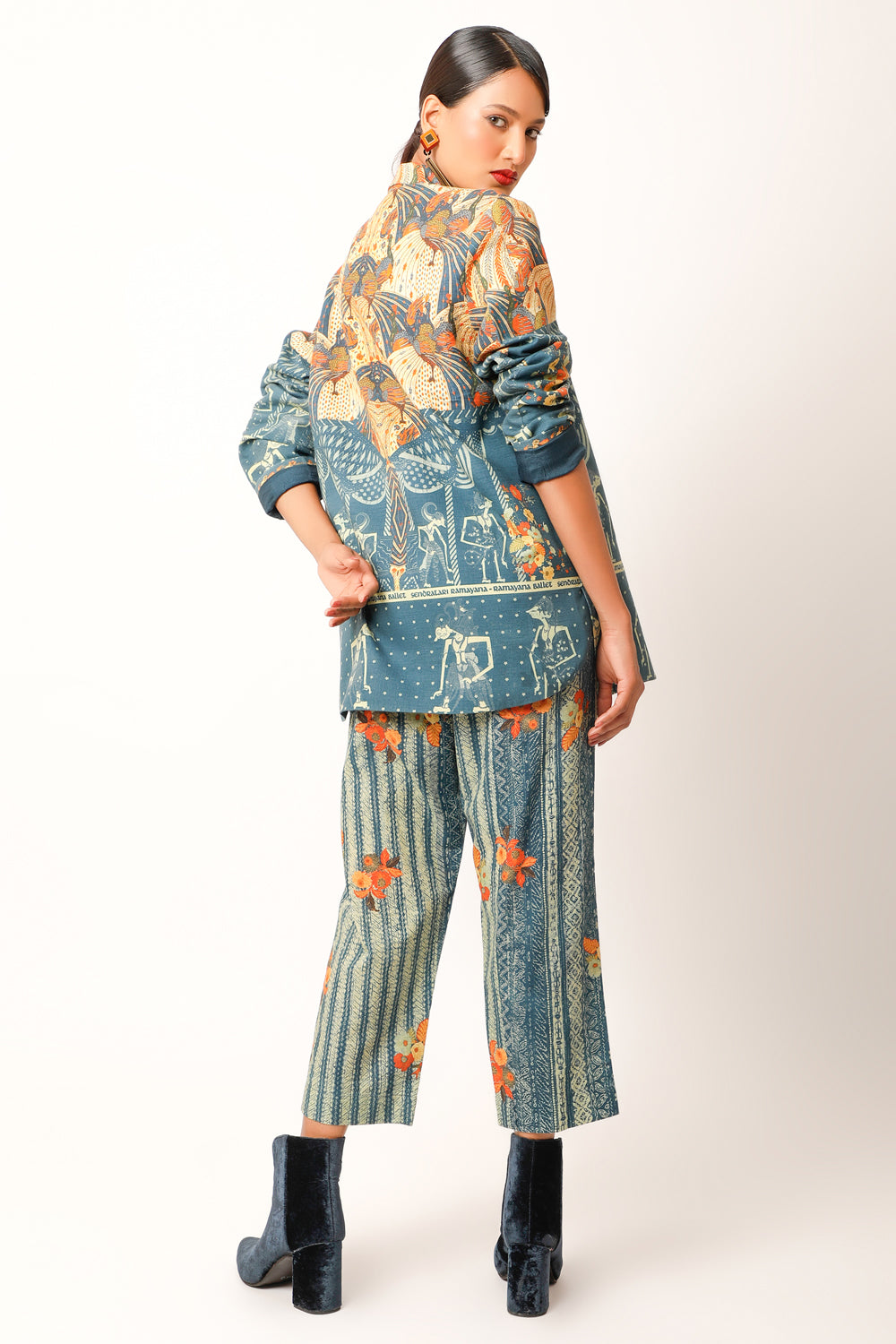 Ramayana Printed Pant Suit - Auraya Fashion 