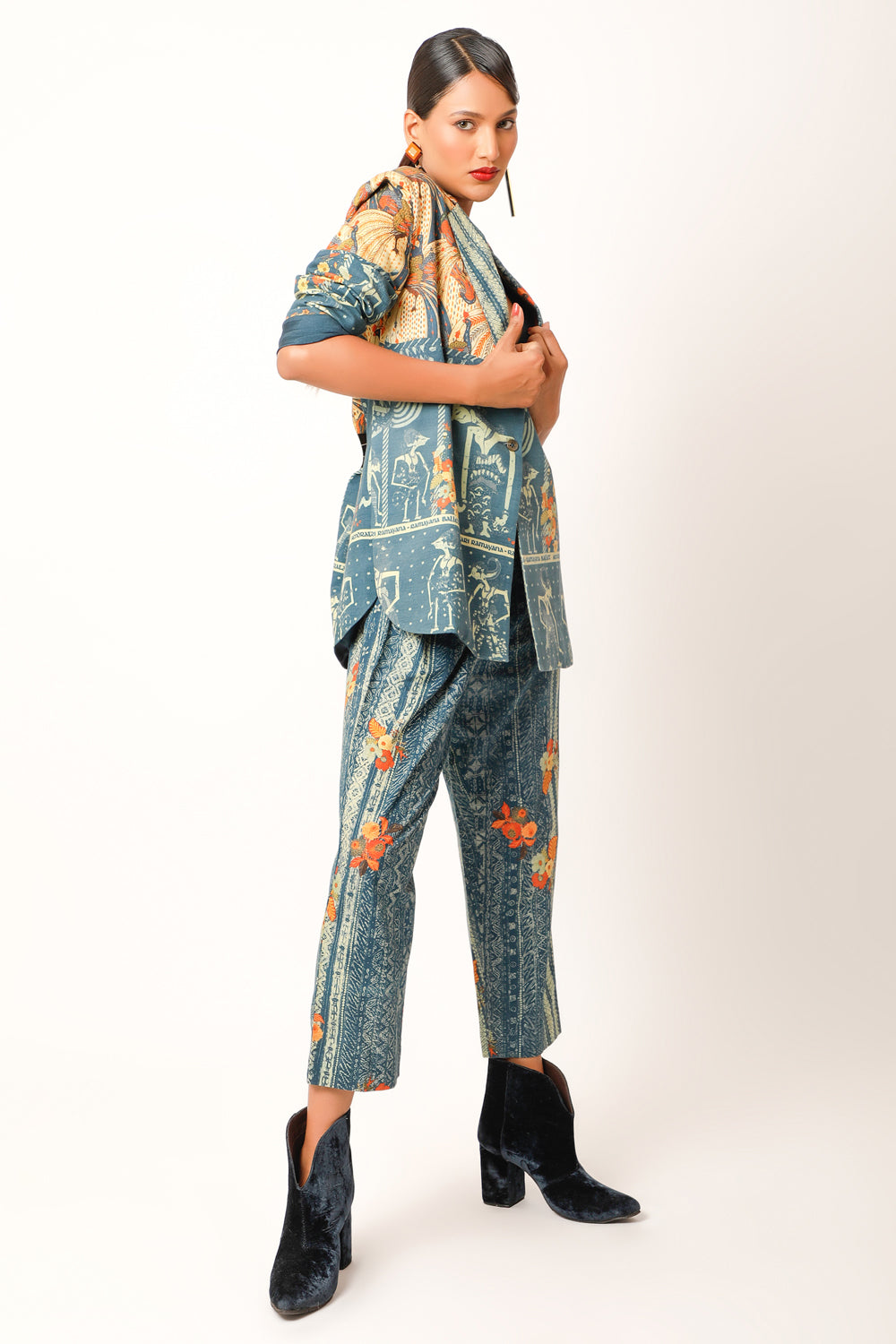 Ramayana Printed Pant Suit - Auraya Fashion 