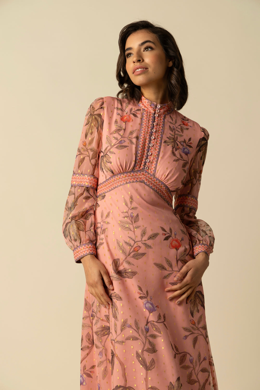 Elizabeth Pink Dress - Auraya Fashion 