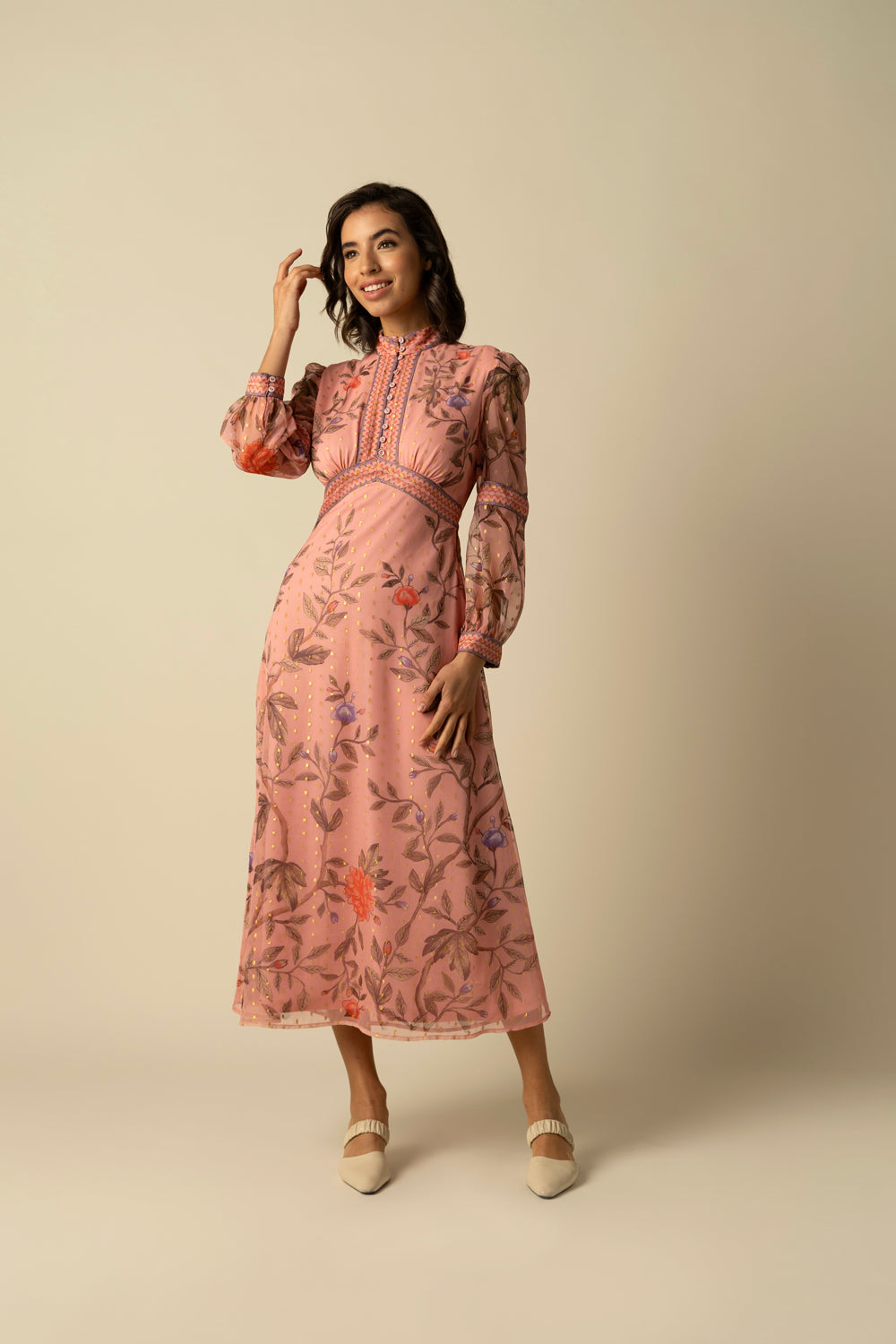 Elizabeth Pink Dress - Auraya Fashion - Raishma - 