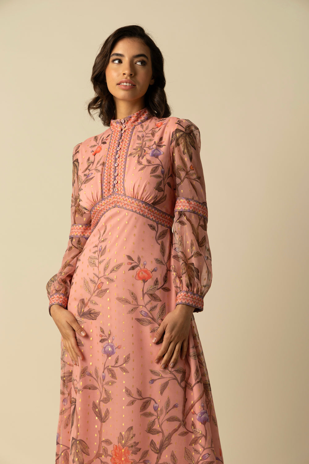 Elizabeth Pink Dress - Auraya Fashion 
