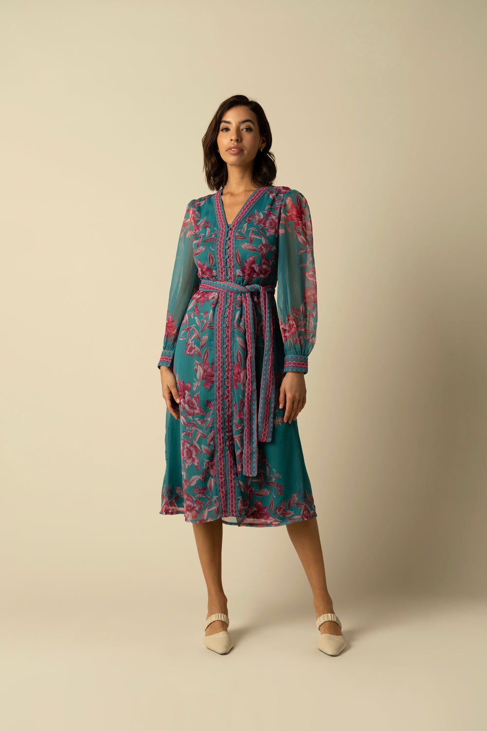 Naomi Turquoise Dress - Auraya Fashion - Raishma - 