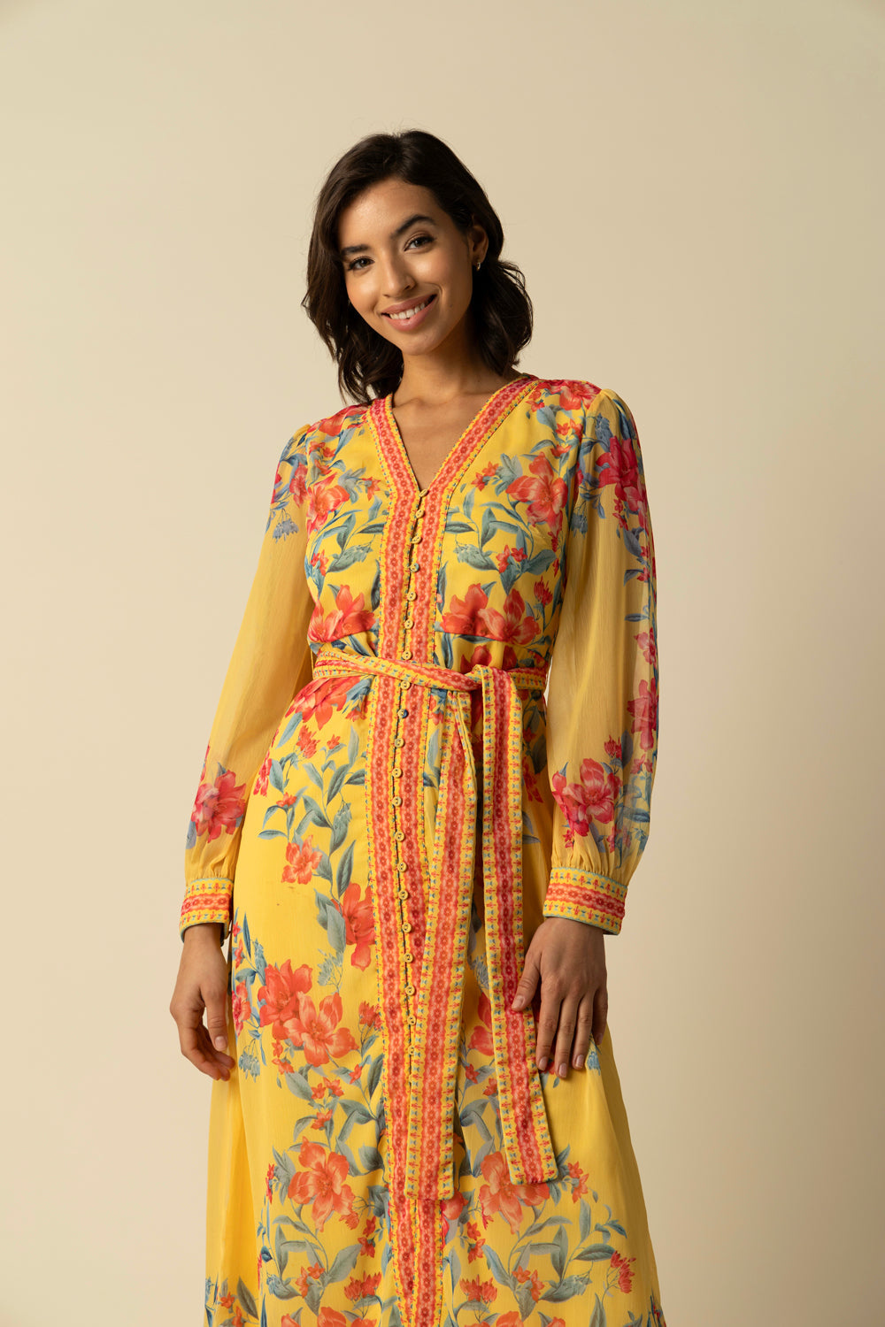 Naomi Yellow Dress - Auraya Fashion 