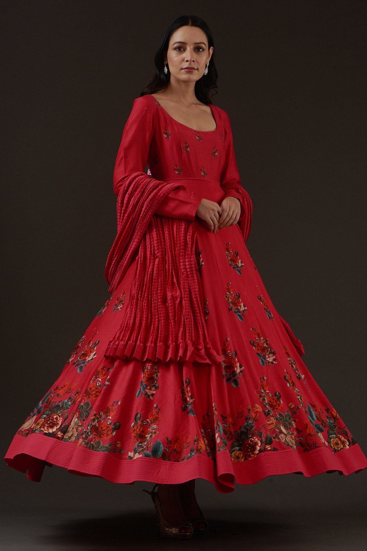 Printed Anarkali Set