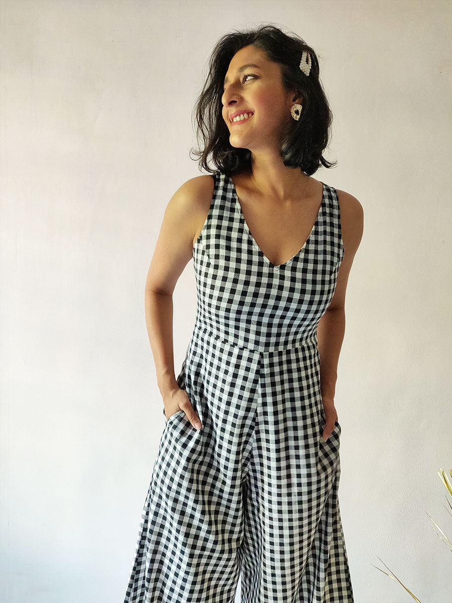 Image of Checkered Jumpsuit