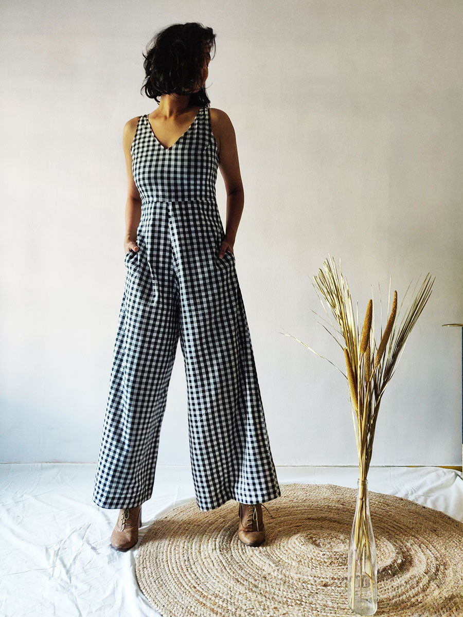 Image of Checkered Jumpsuit