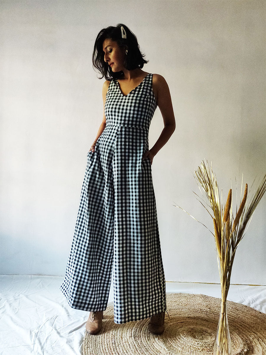 Image of Checkered Jumpsuit