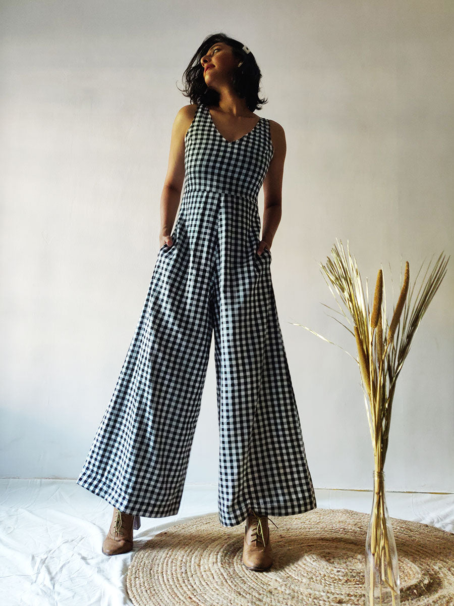 Image of Checkered Jumpsuit