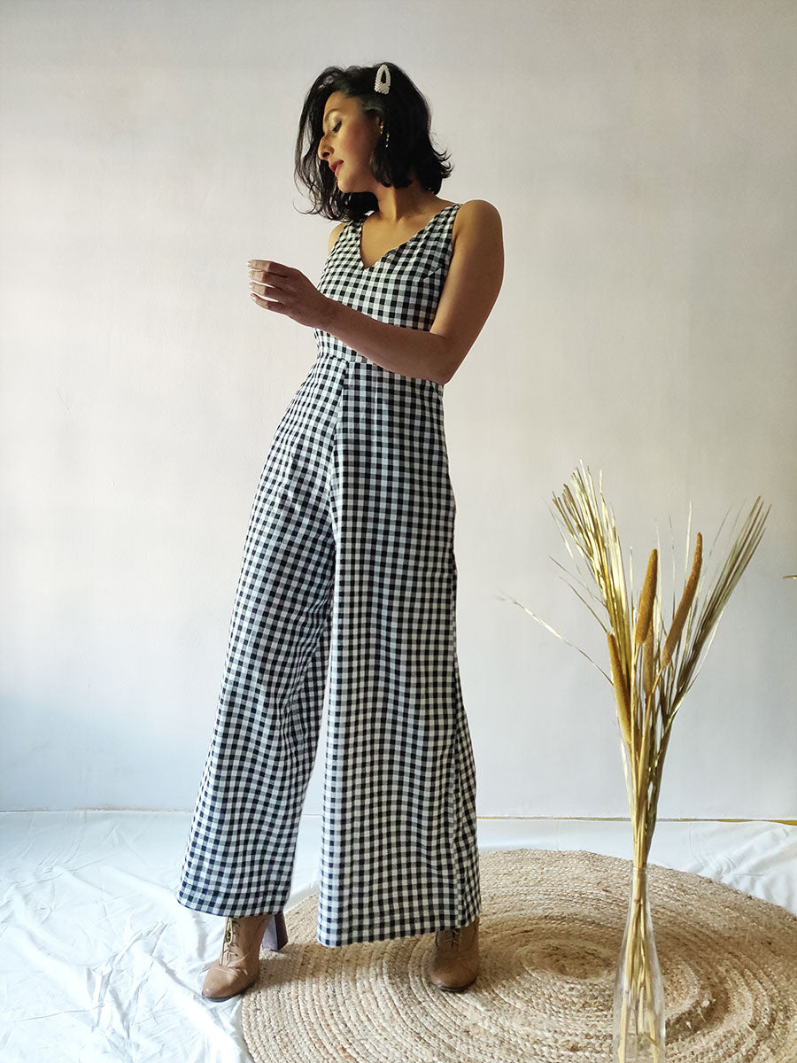 Image of Checkered Jumpsuit