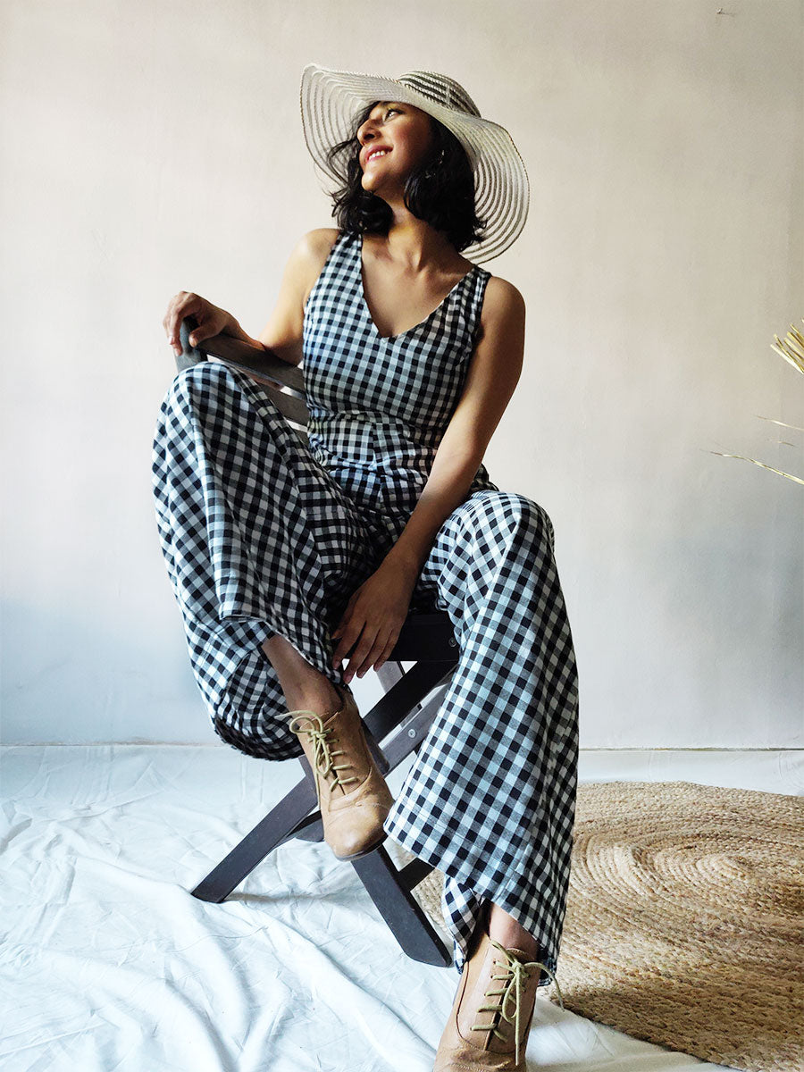 Image of Checkered Jumpsuit