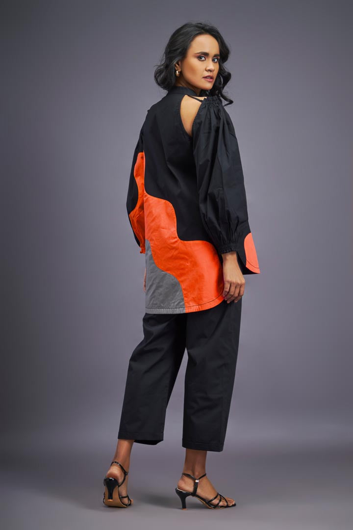 BLACK ORANGE CO-ORD SET