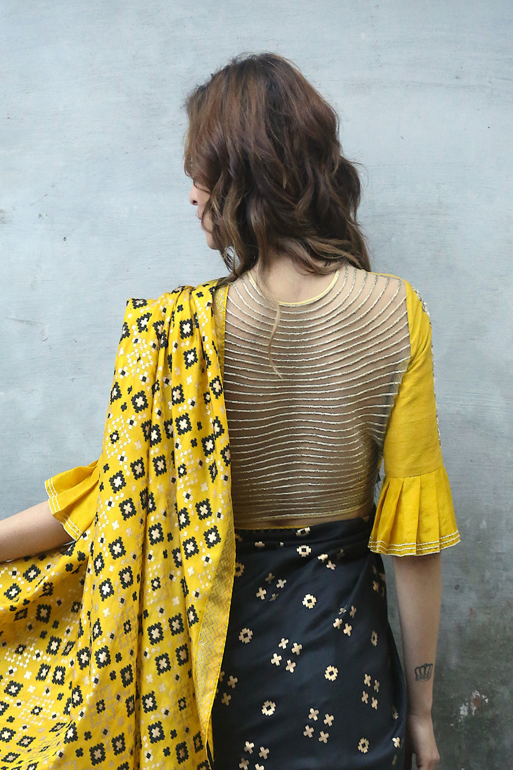 Mustard Crop Top / Blouse