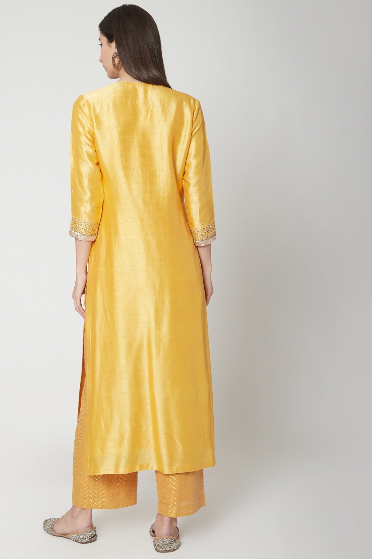 Yellow Embroidered Kurta Set