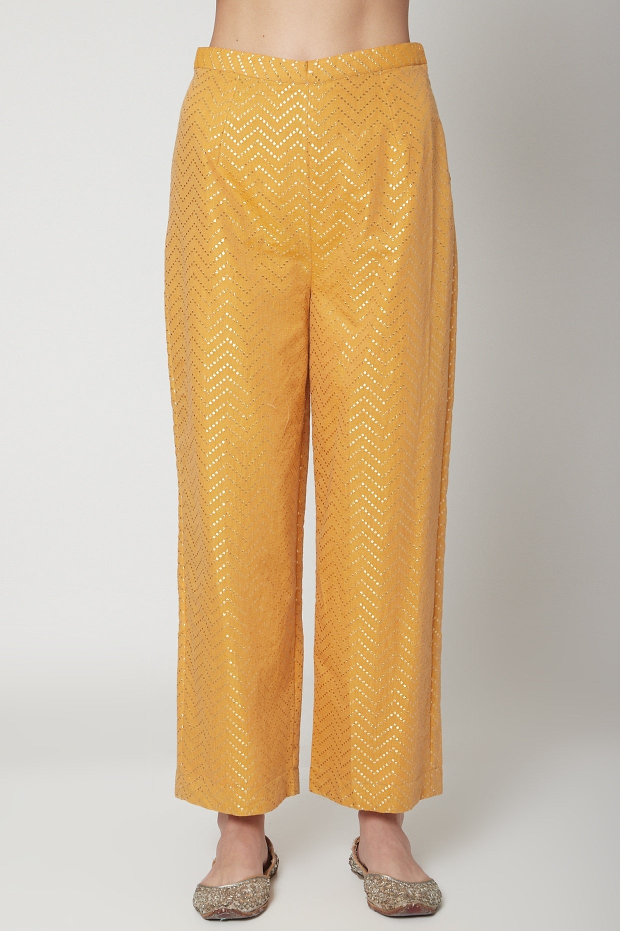 Yellow Embroidered Kurta Set