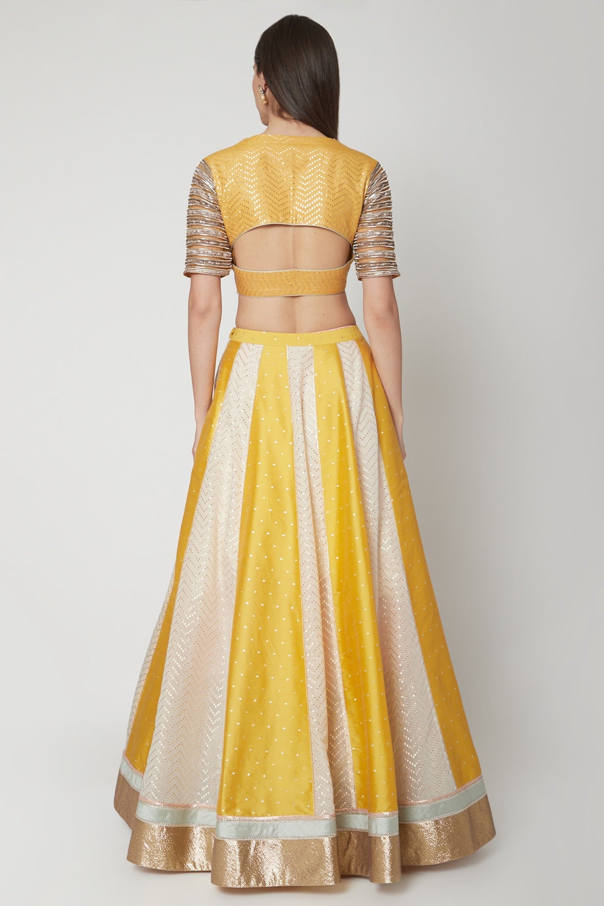 Yellow Embroidered Lehenga Set