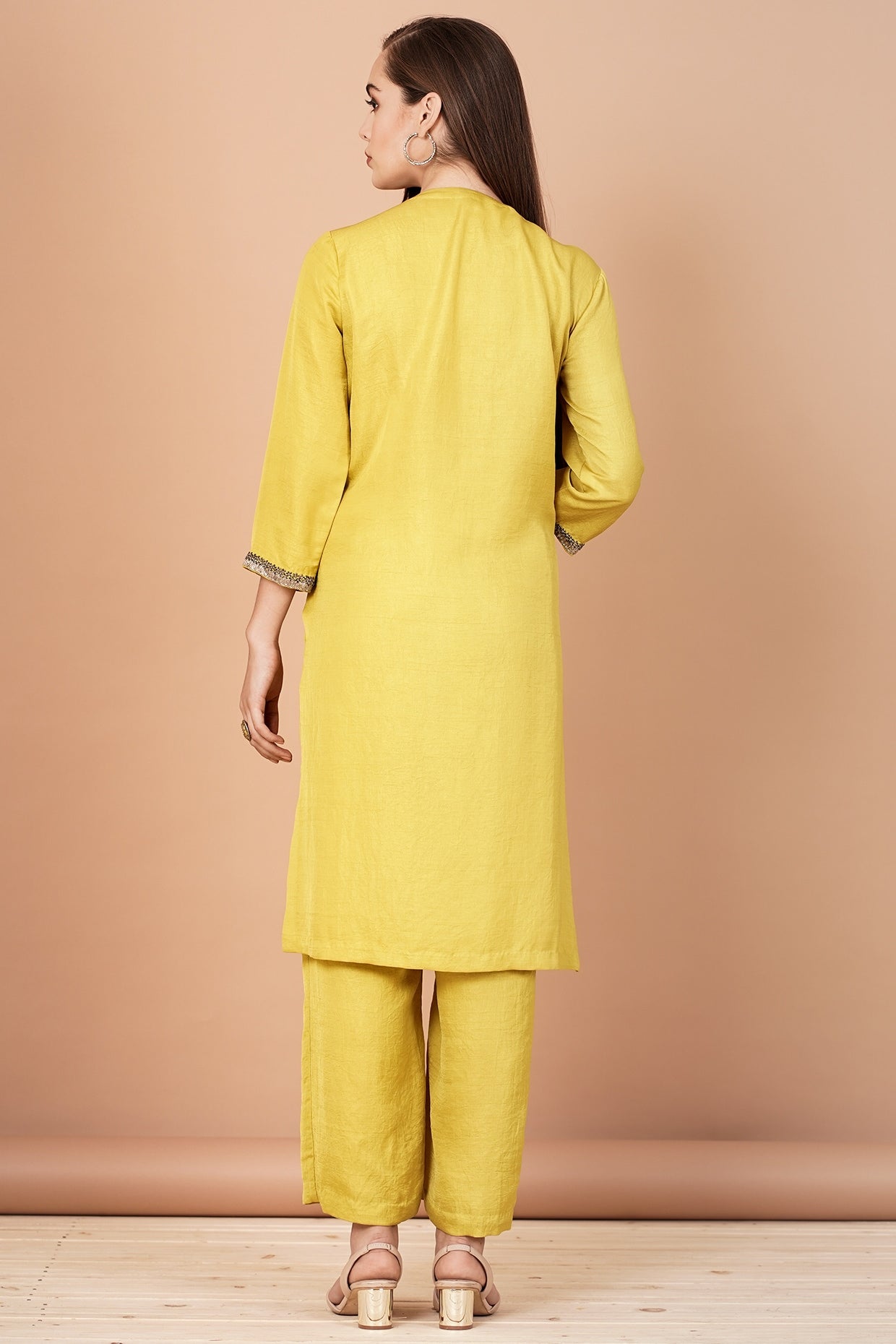 Yellow Embroidered Kurta Set