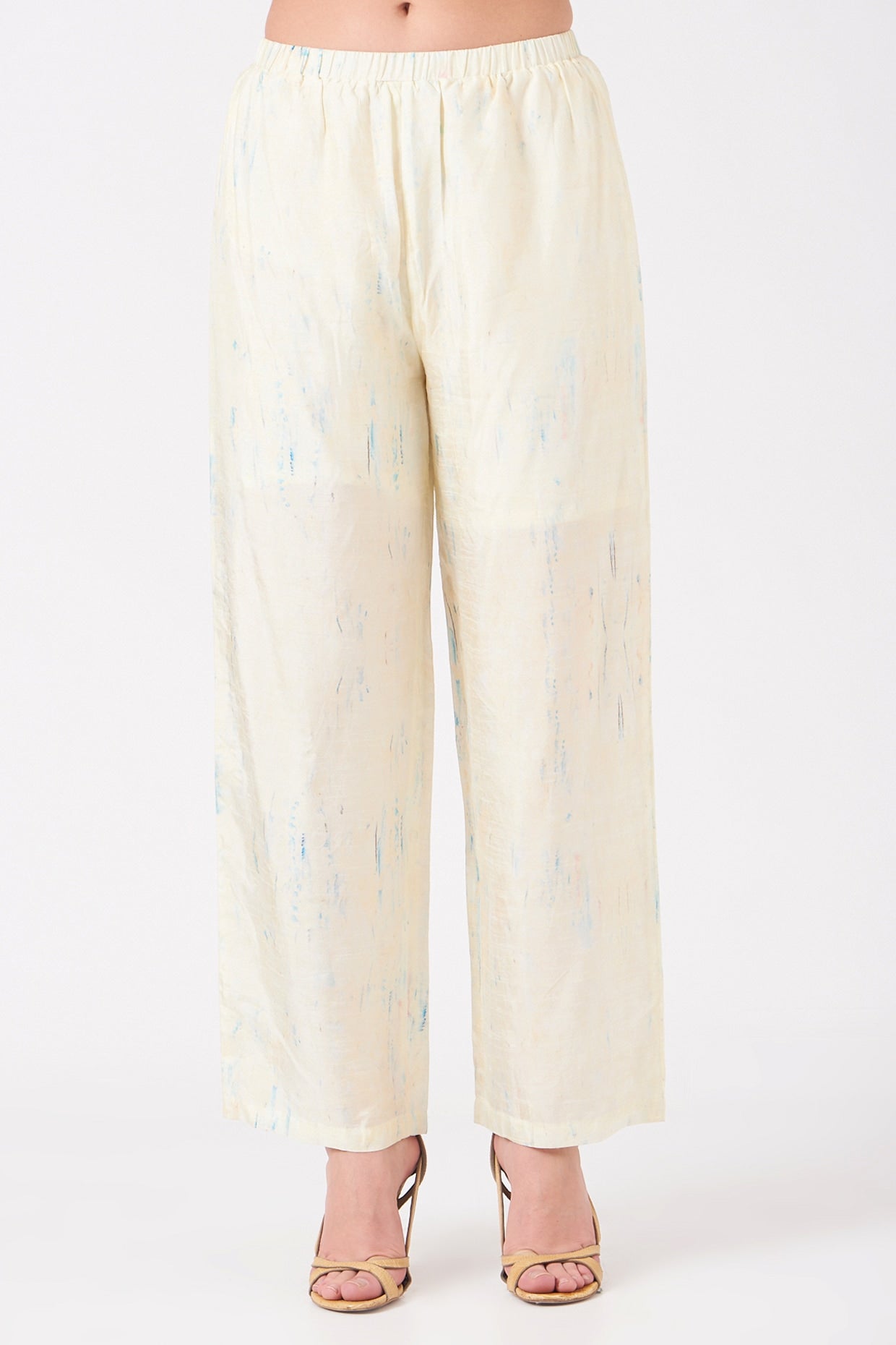 Off White Face Print Kaftan Top