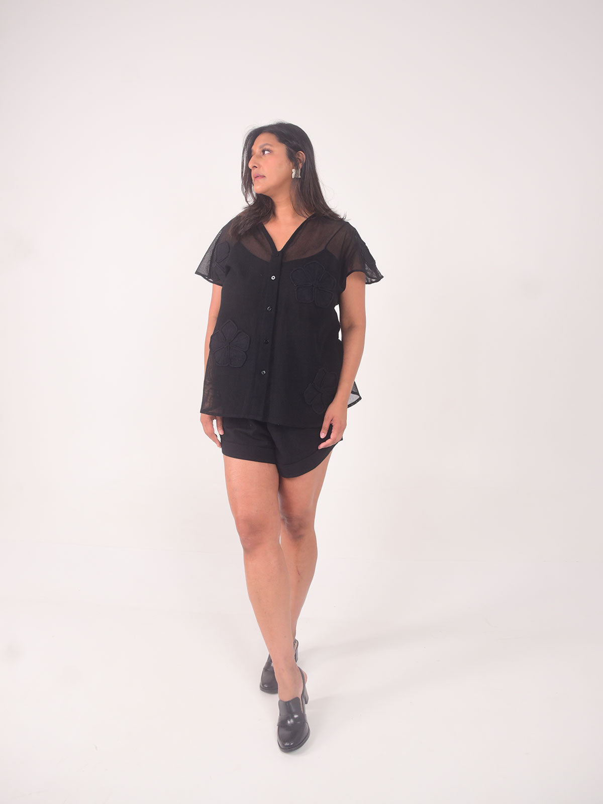 Nova Applique Cotton Net Set