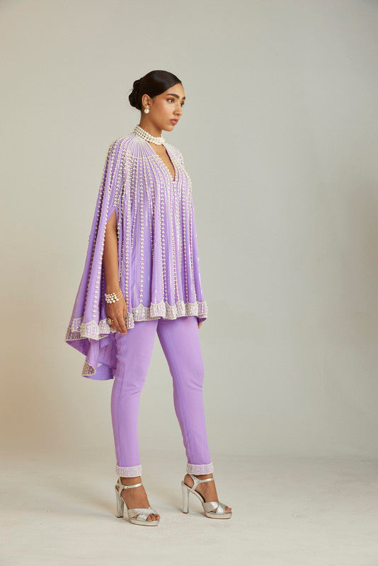 Image of Lilac Asymmetrical Cape Set