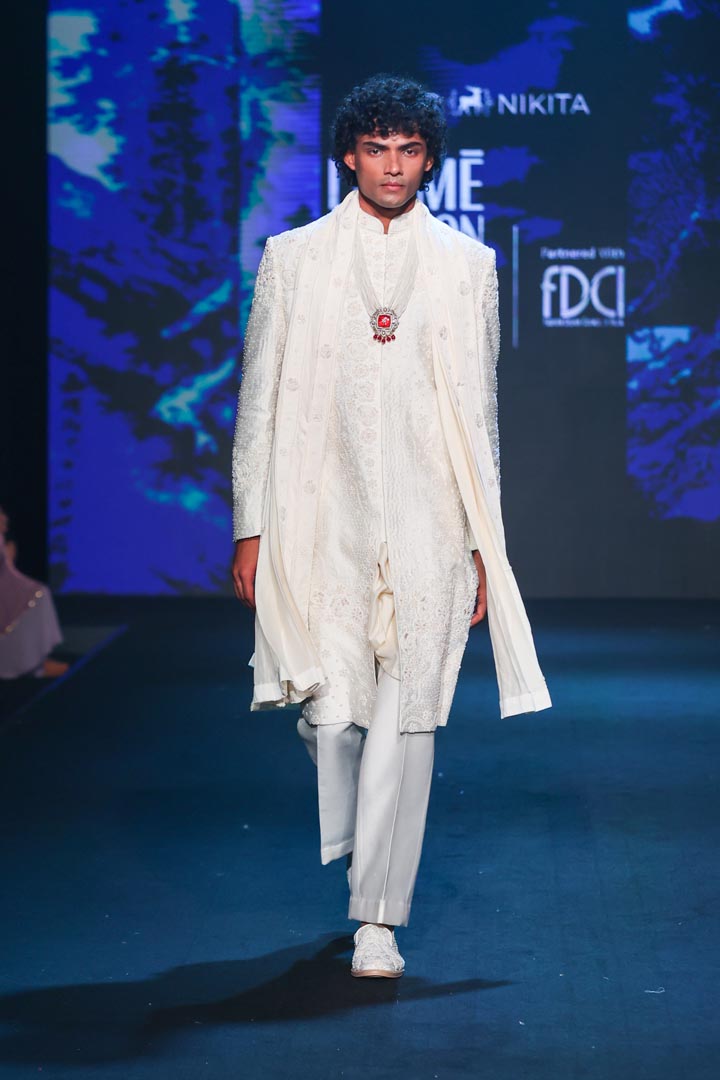 White Monotone Sherwani