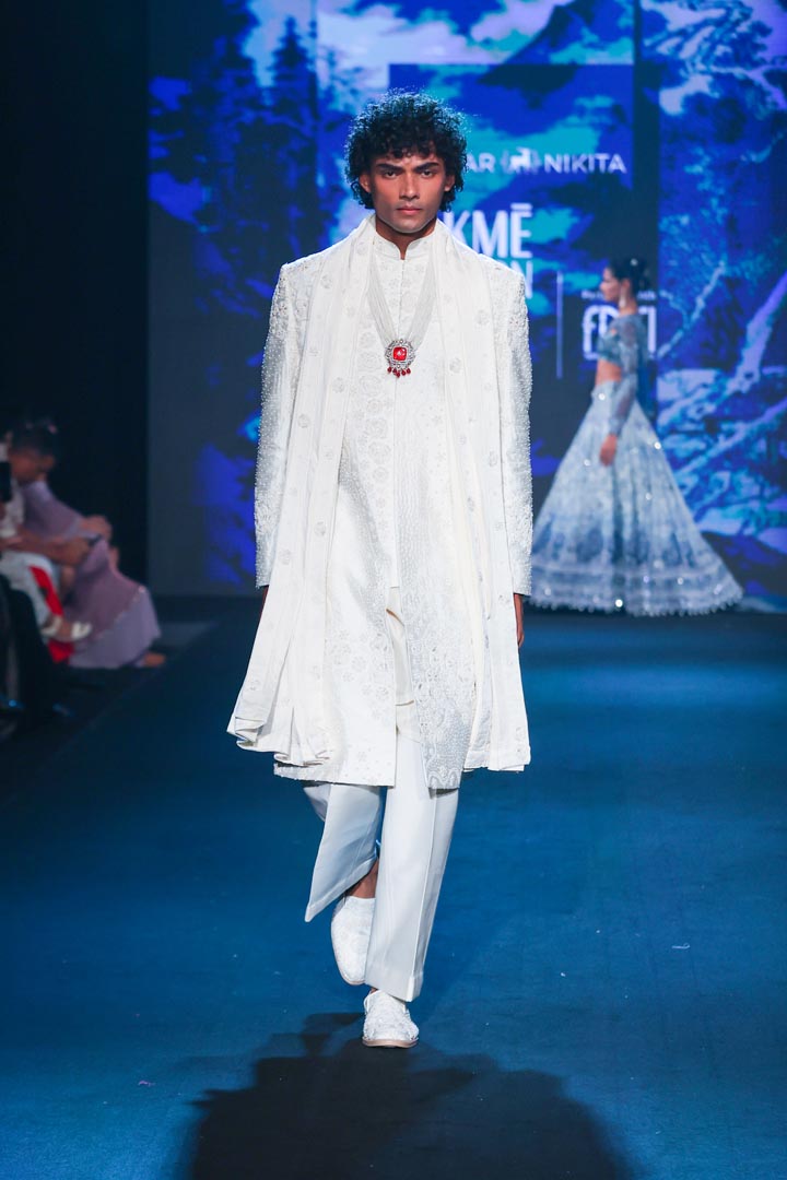 White Monotone Sherwani