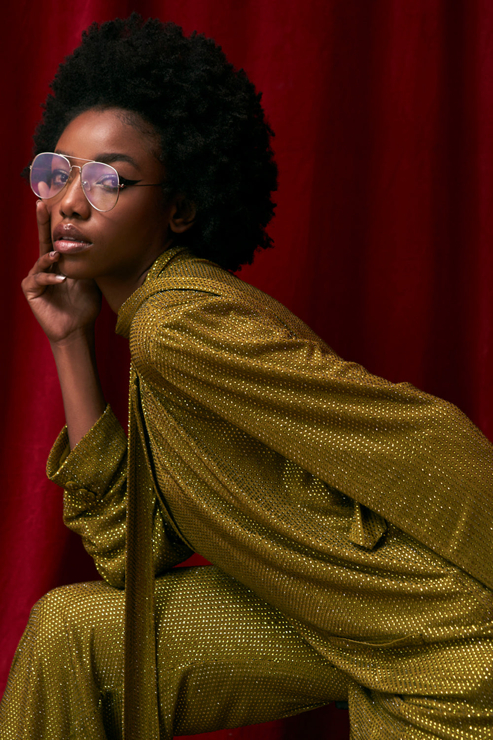 Olive Sparkle Duo – Auraya Fashion - Main Image