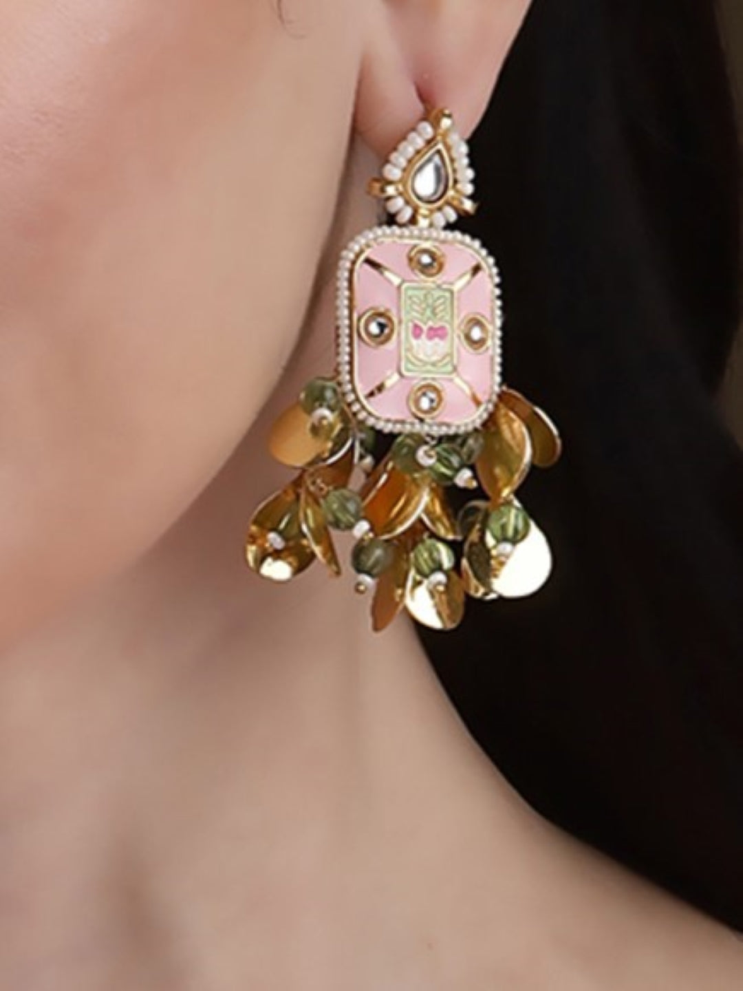 Gulaabi Drop Earring