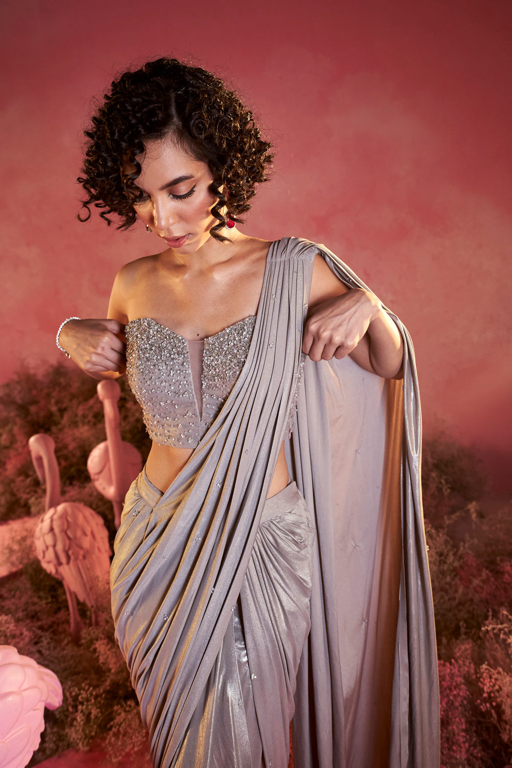 Crystal Drape Saree