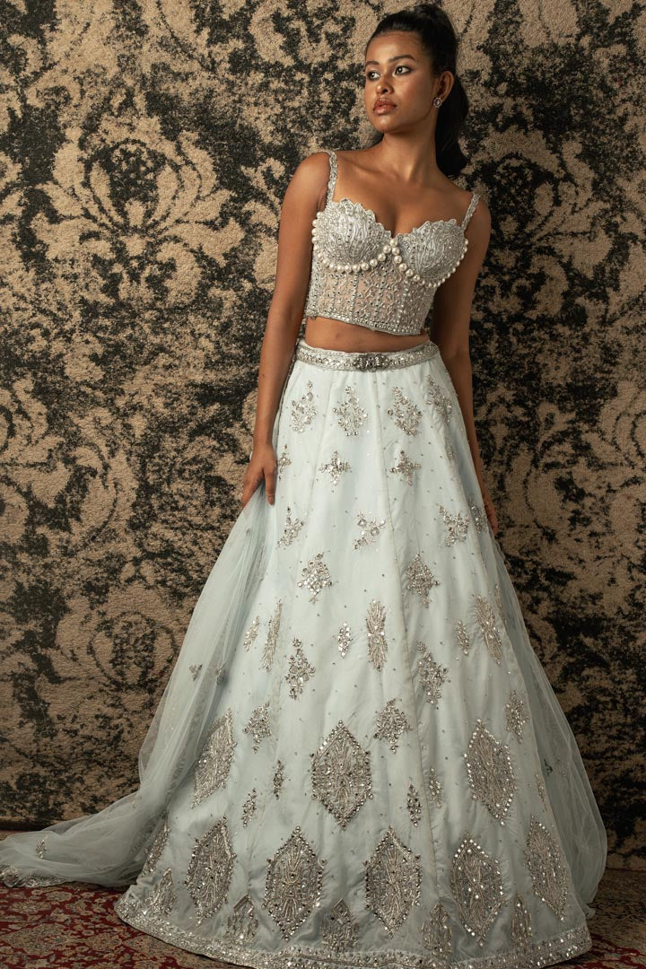Stellar Blue Lehenga