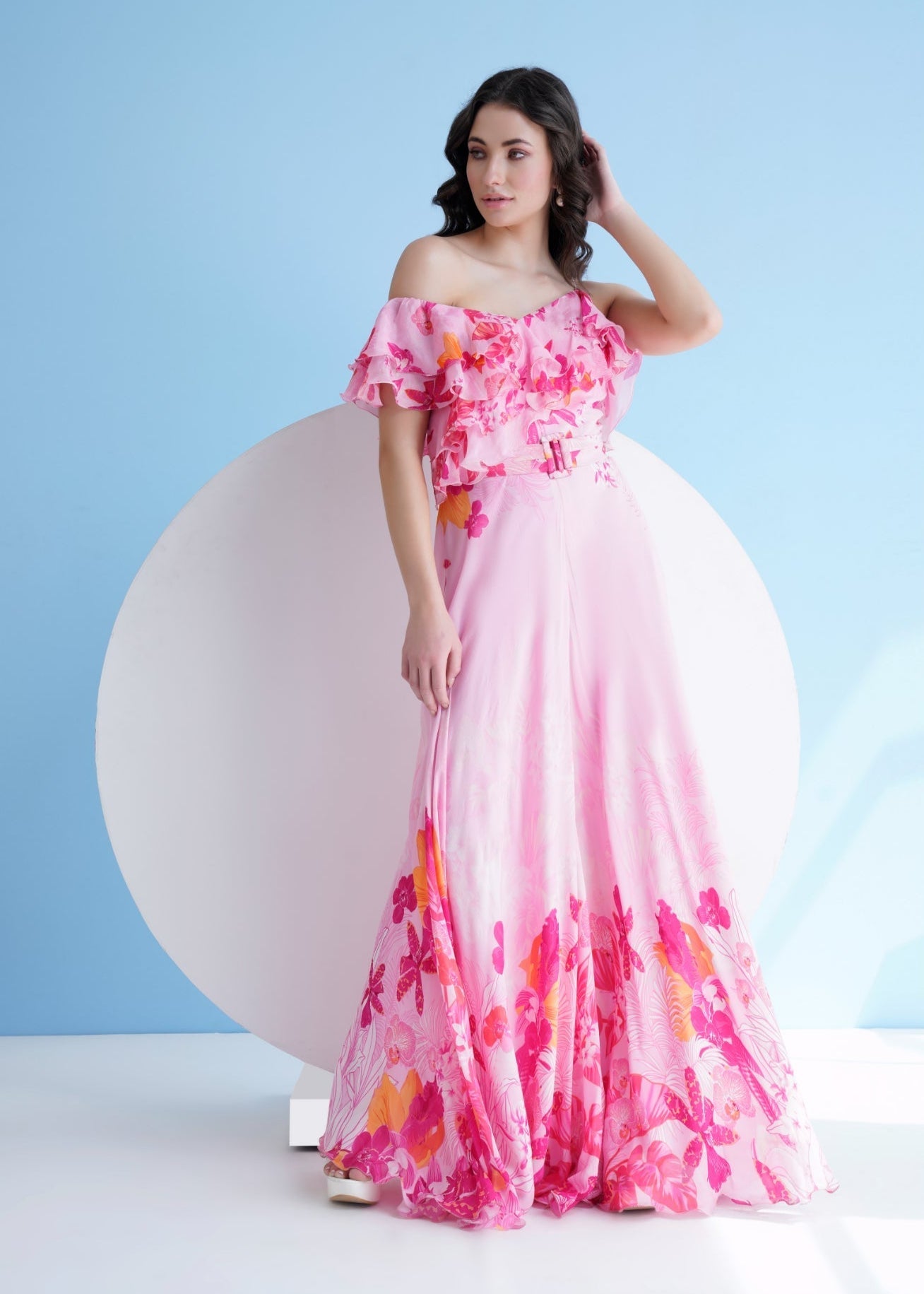 Fuchsia Orchid One Shoulder Jumpsuit