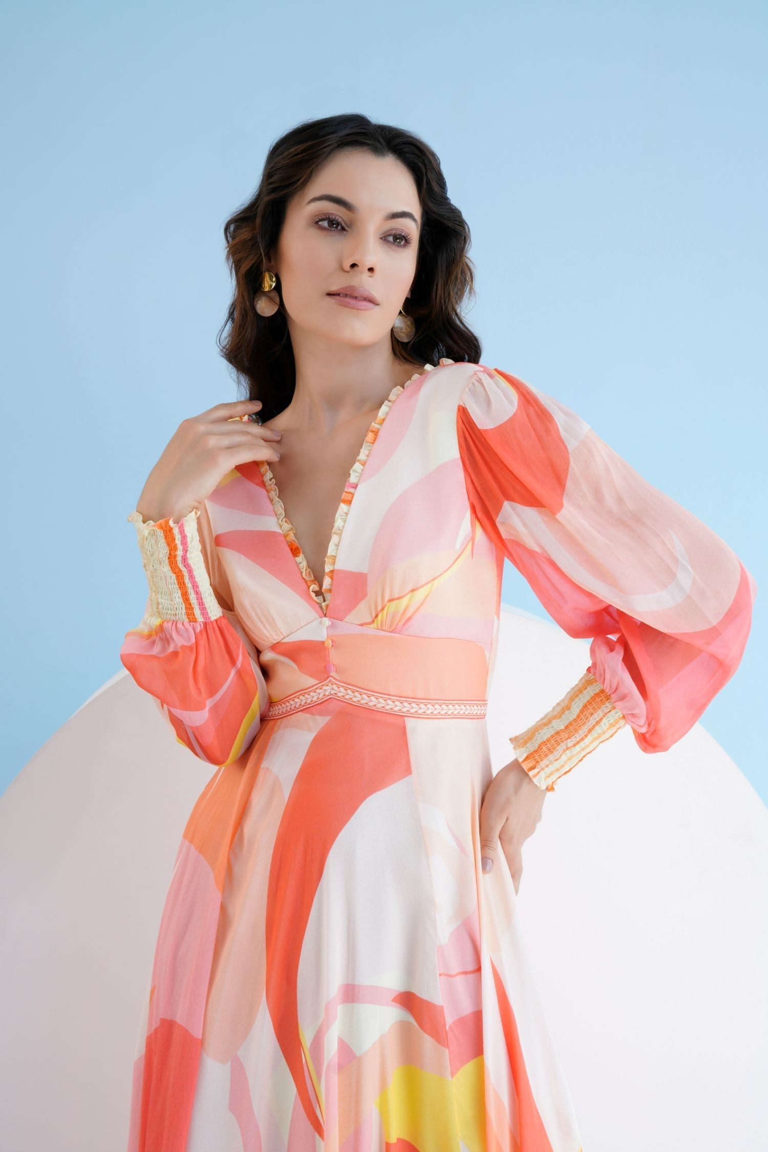 Peach Golden Ratio Maxi Dress