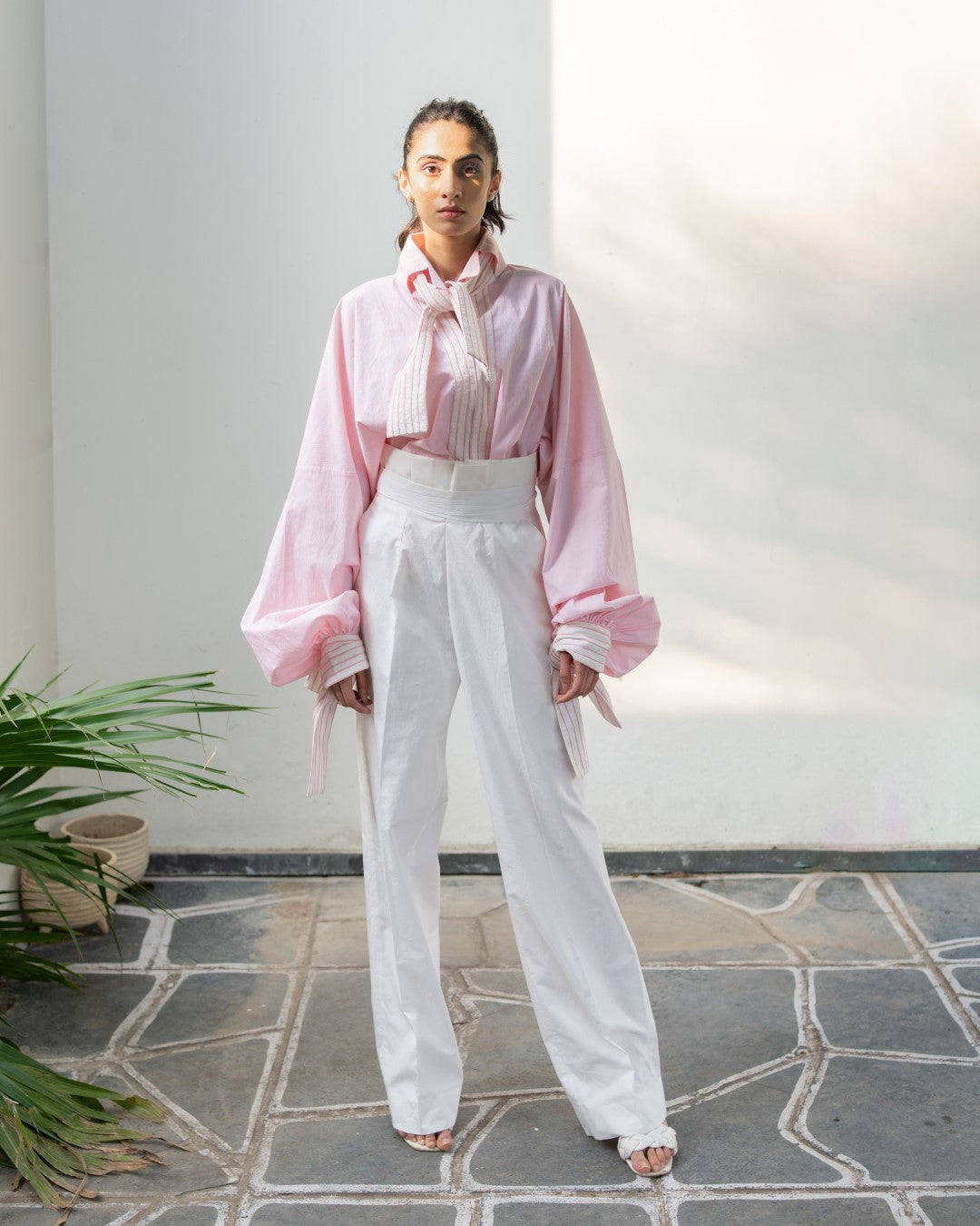 Mystic Meadow Lycra Cotton Shirt and Pants Co-ord Set for Women