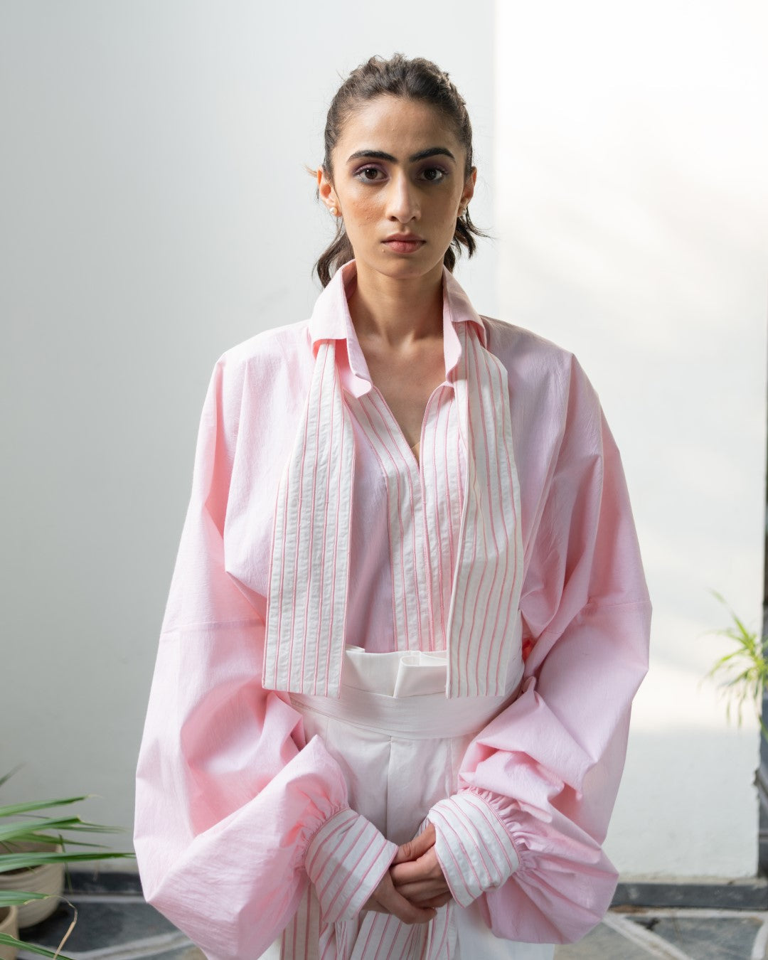 Mystic Meadow Lycra Cotton Shirt and Pants Co-ord Set for Women