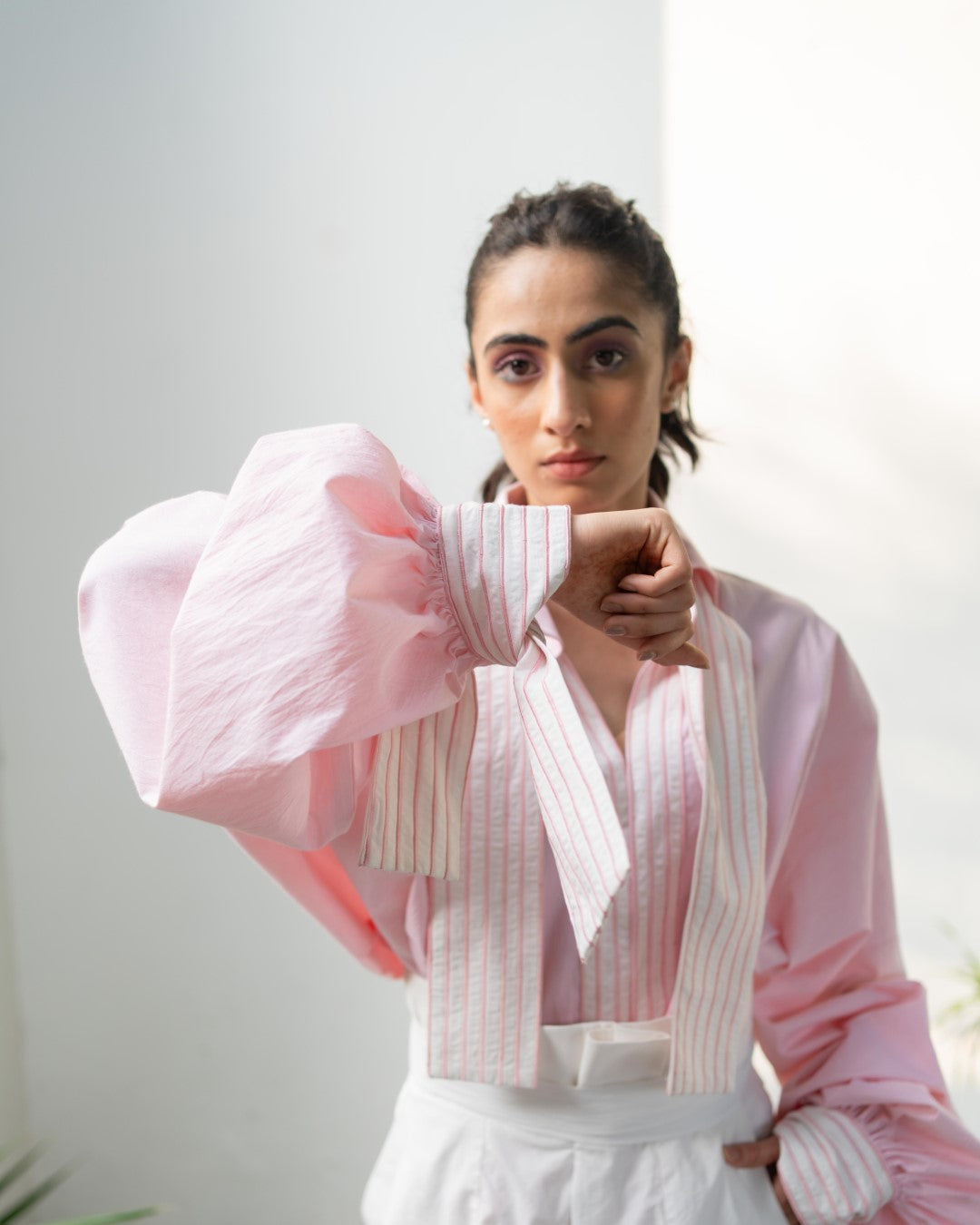 Mystic Meadow Lycra Cotton Shirt and Pants Co-ord Set for Women
