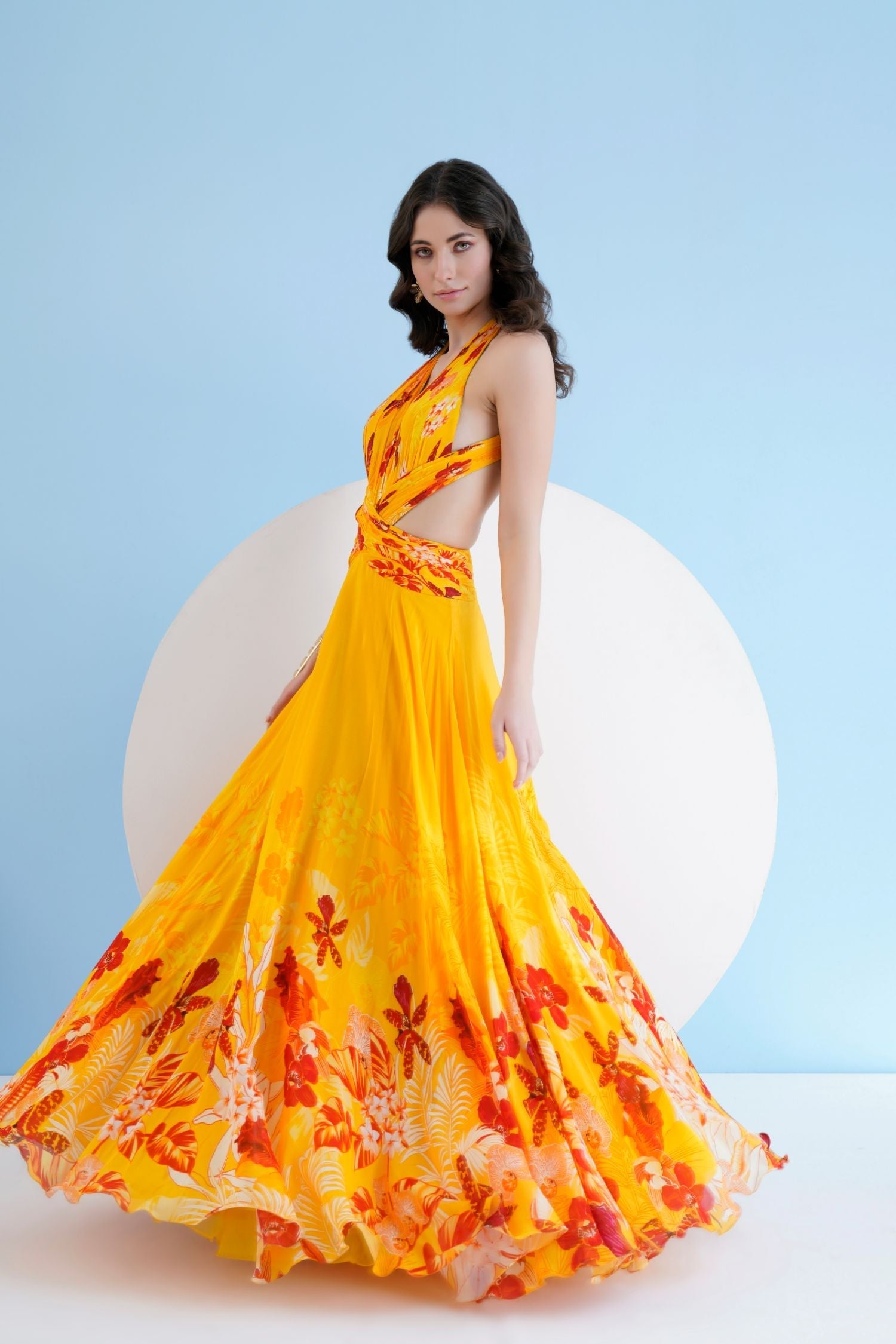 Yellow Orchid Maxi Dress