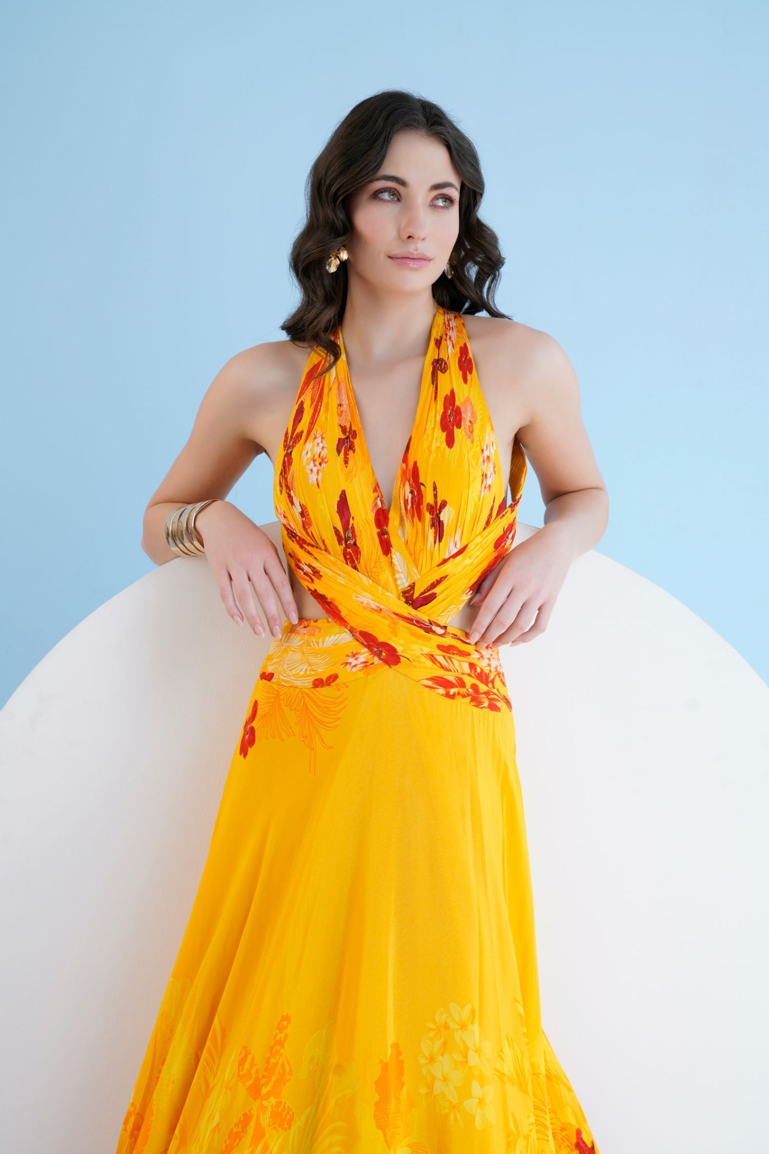 Yellow Orchid Maxi Dress