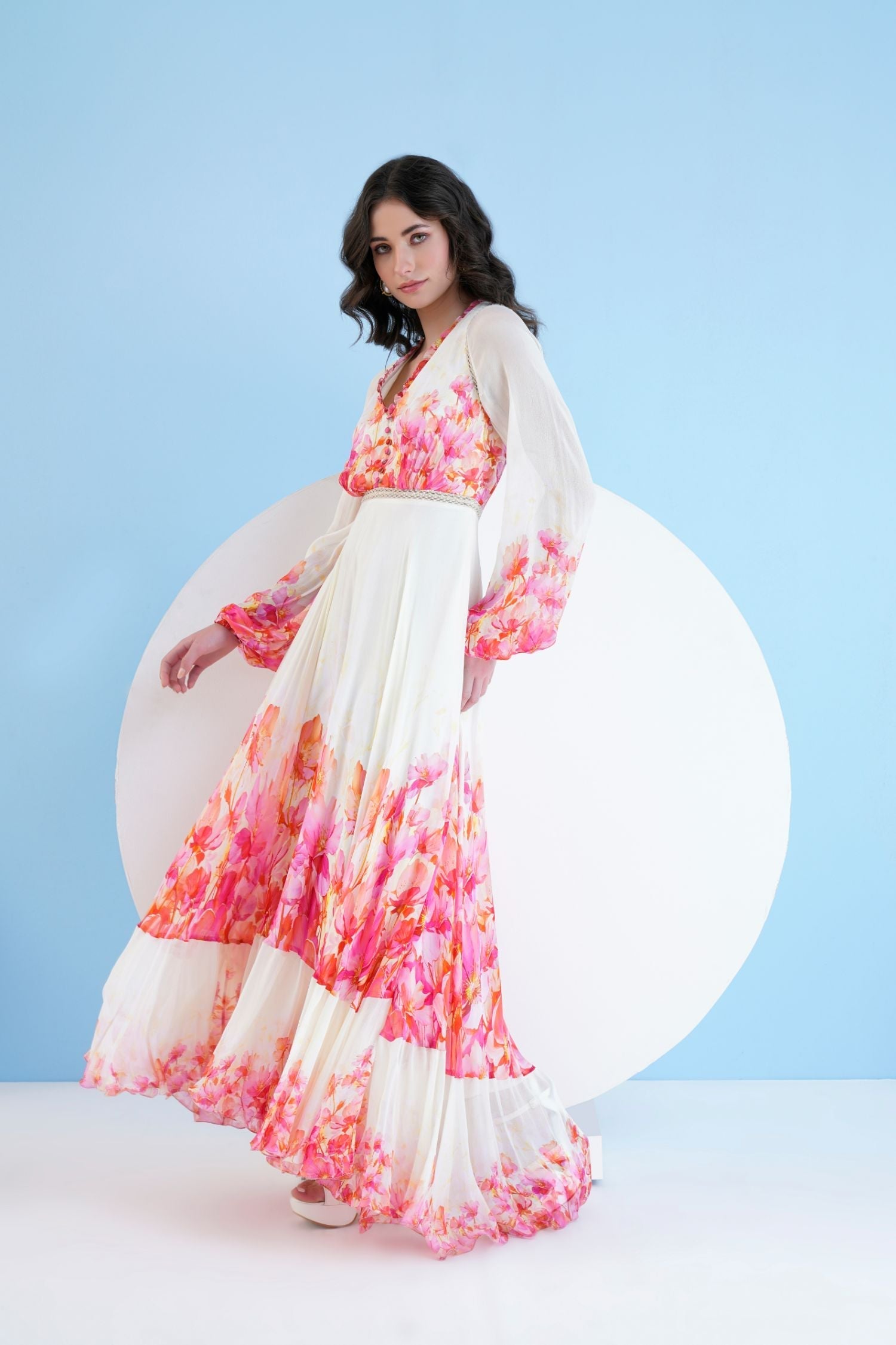 Red Bauhinia Maxi Dress