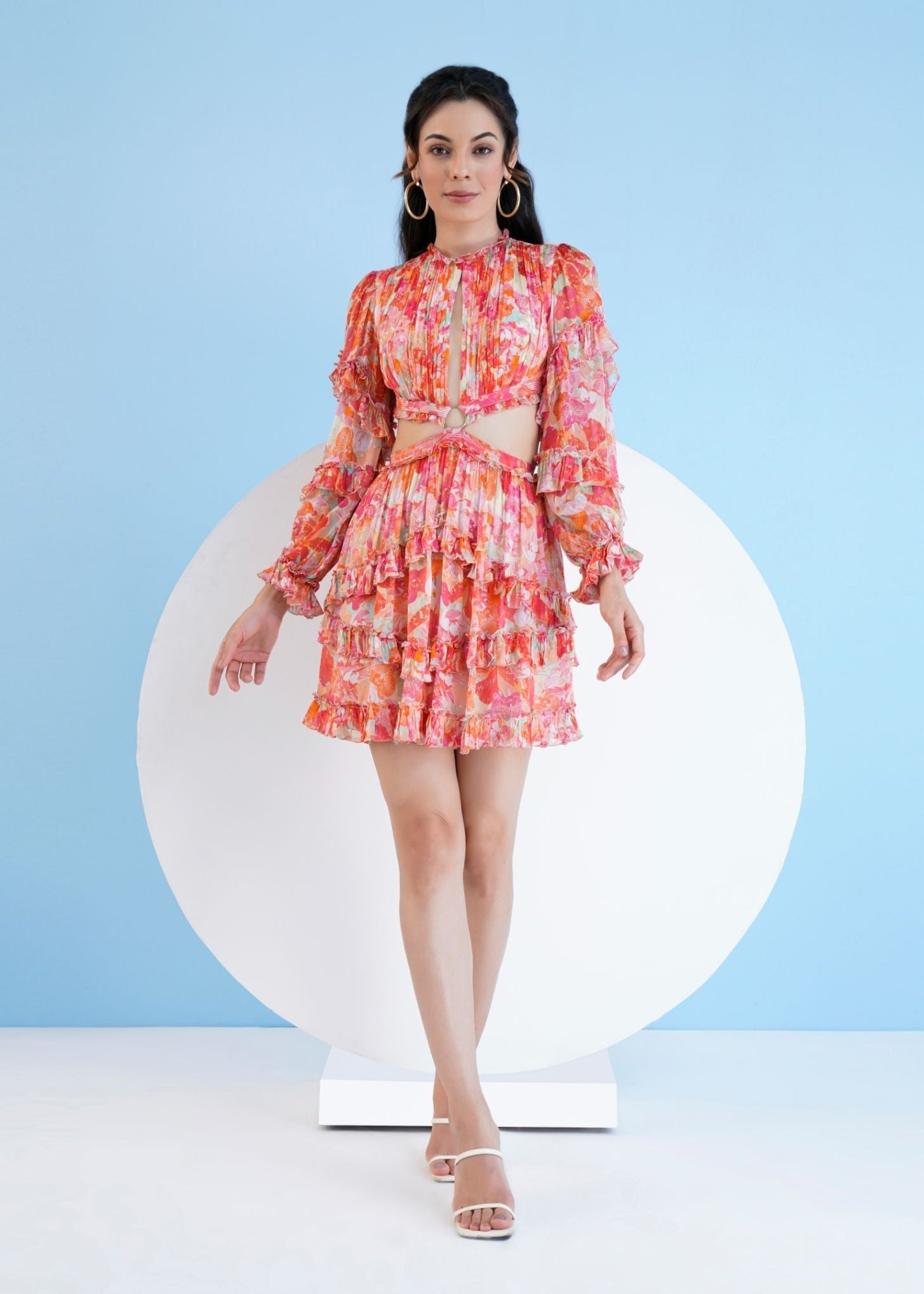Red Dark Orchid Mini Tiered Dress