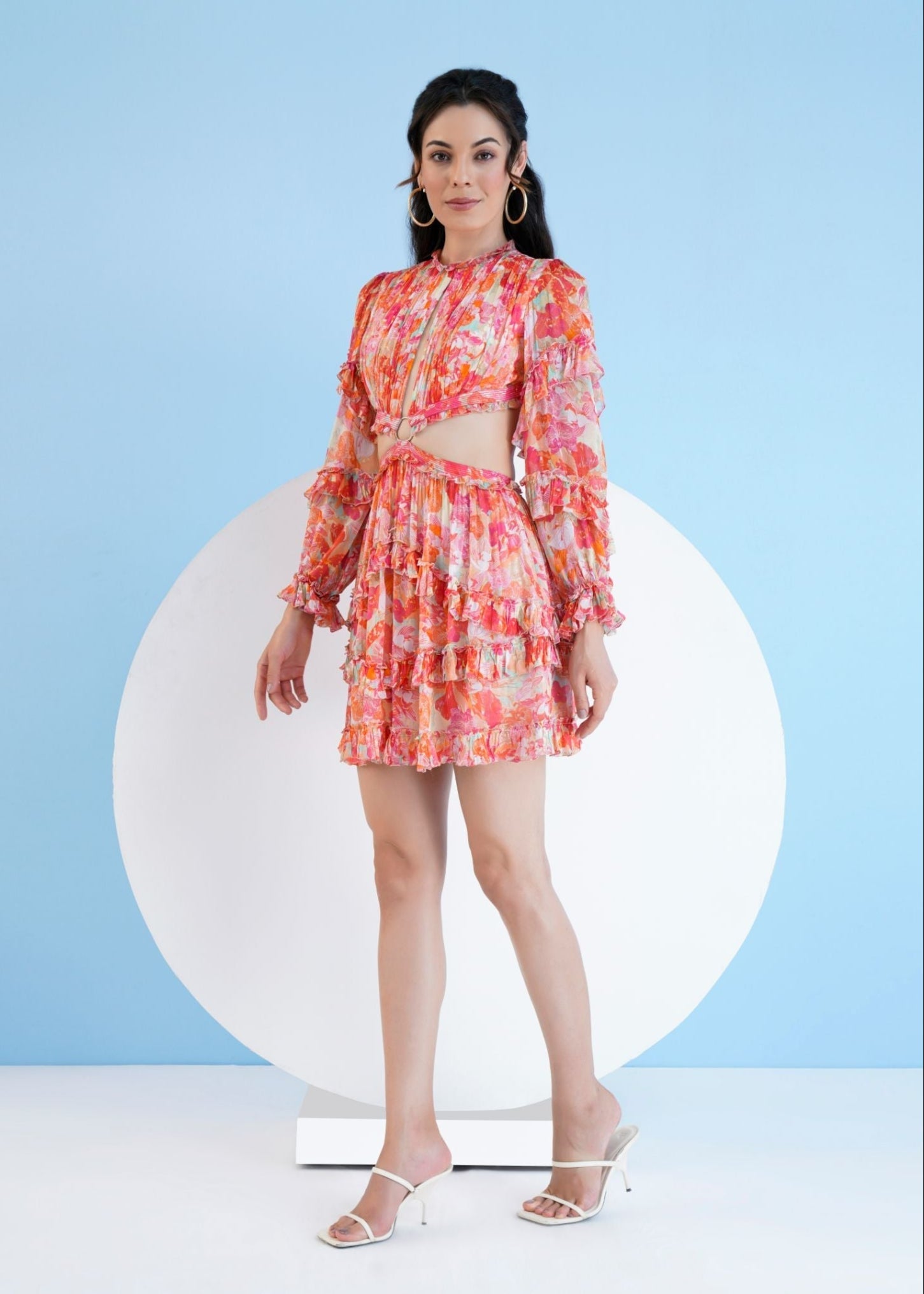 Red Dark Orchid Mini Tiered Dress