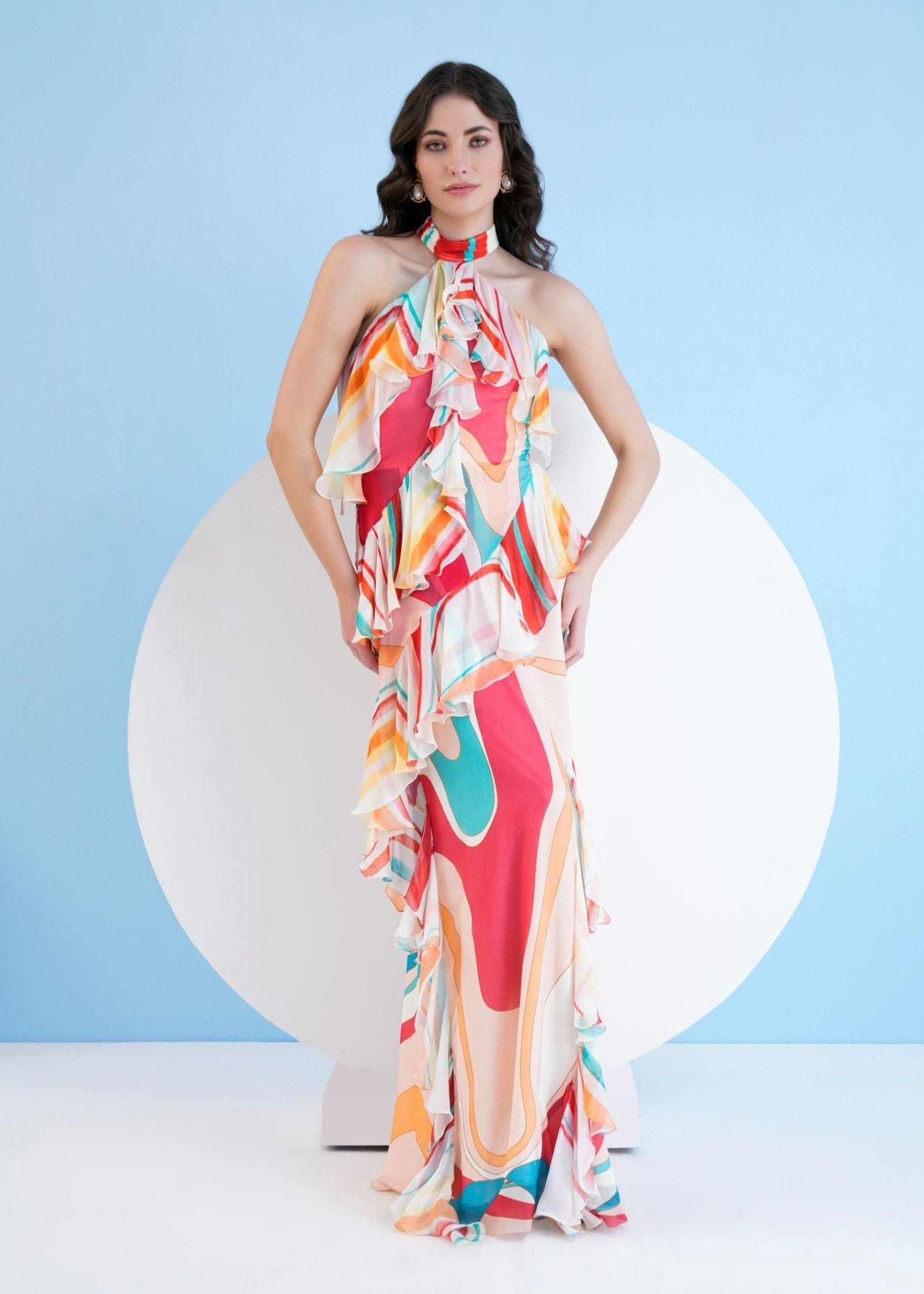 Red Surge Maxi Dress