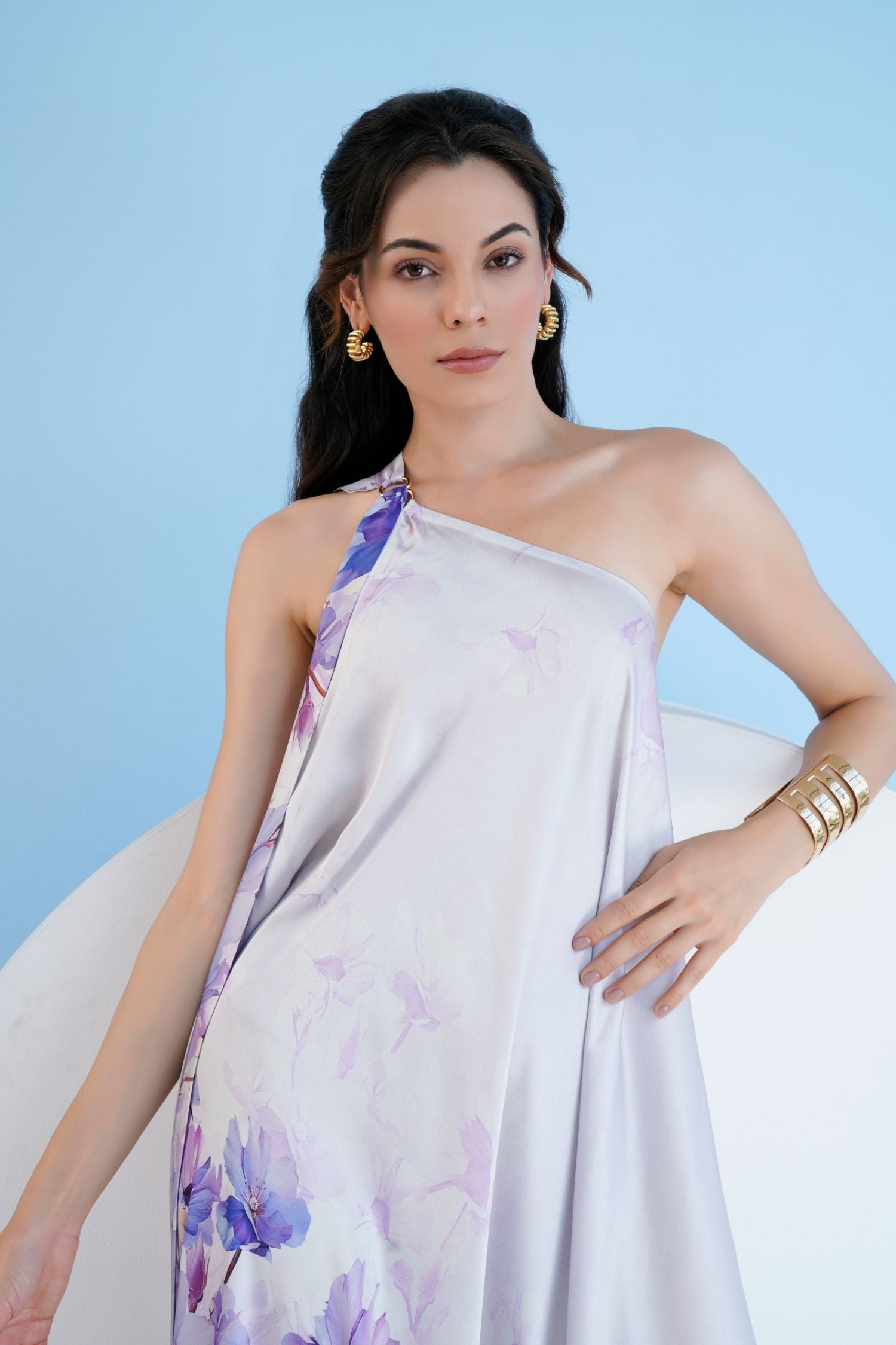Lilac Bauhinia Kaftan Dress