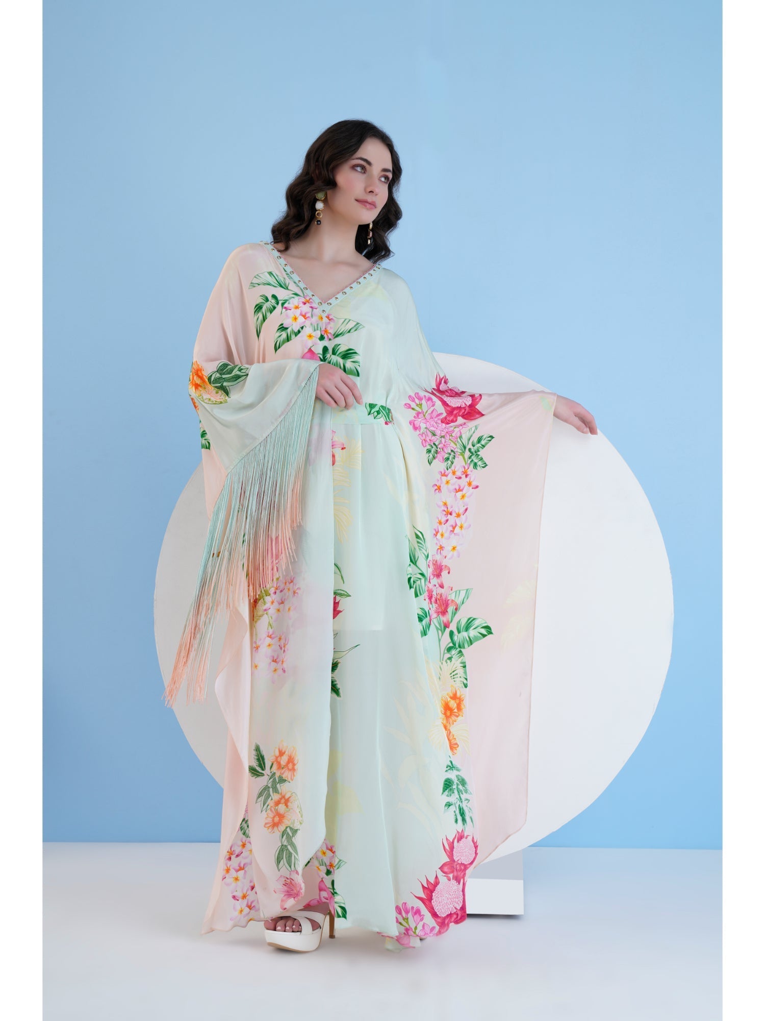 Tropical Mist Kaftan Dress