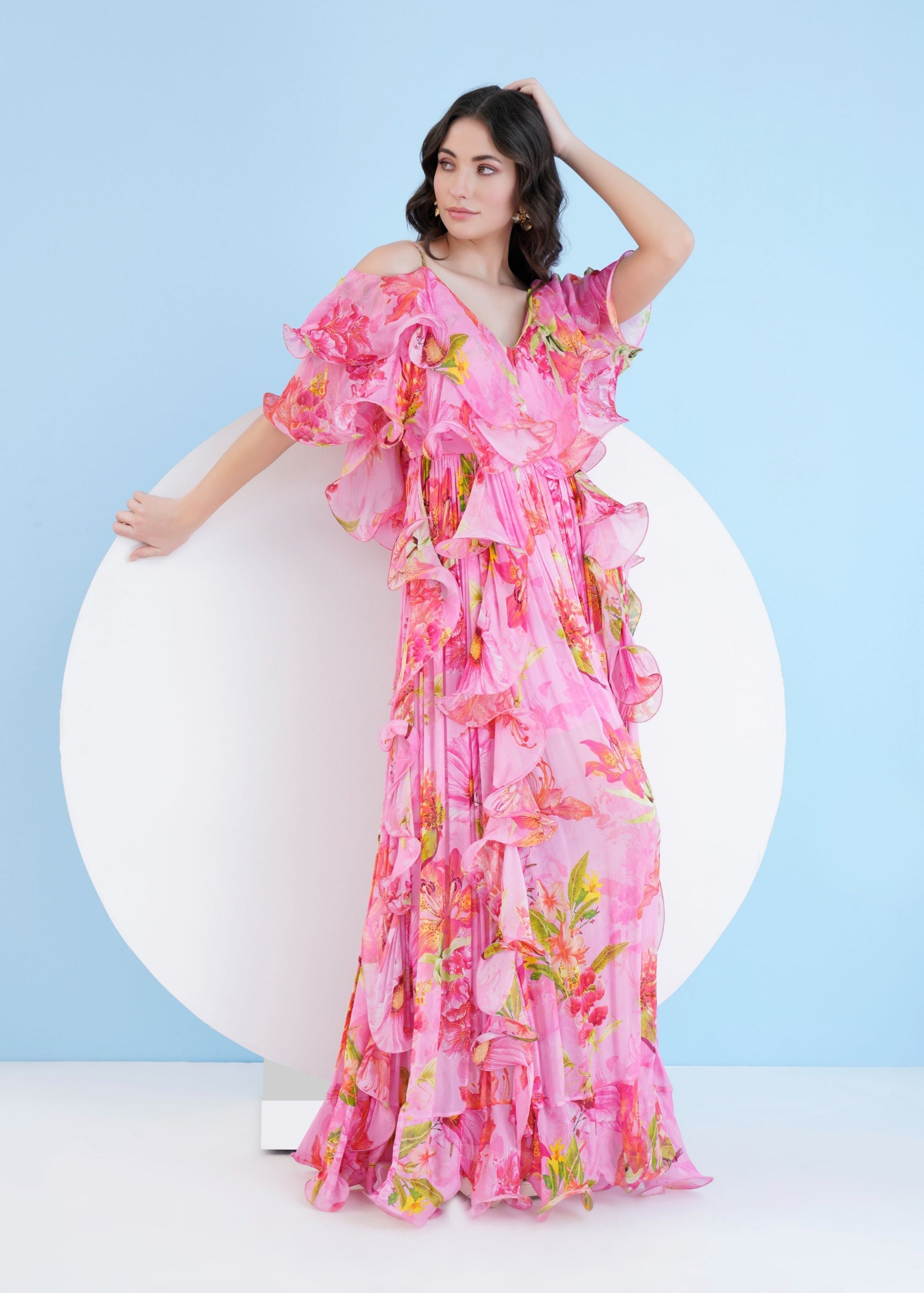 Dark Pink Lilium Maxi Dress