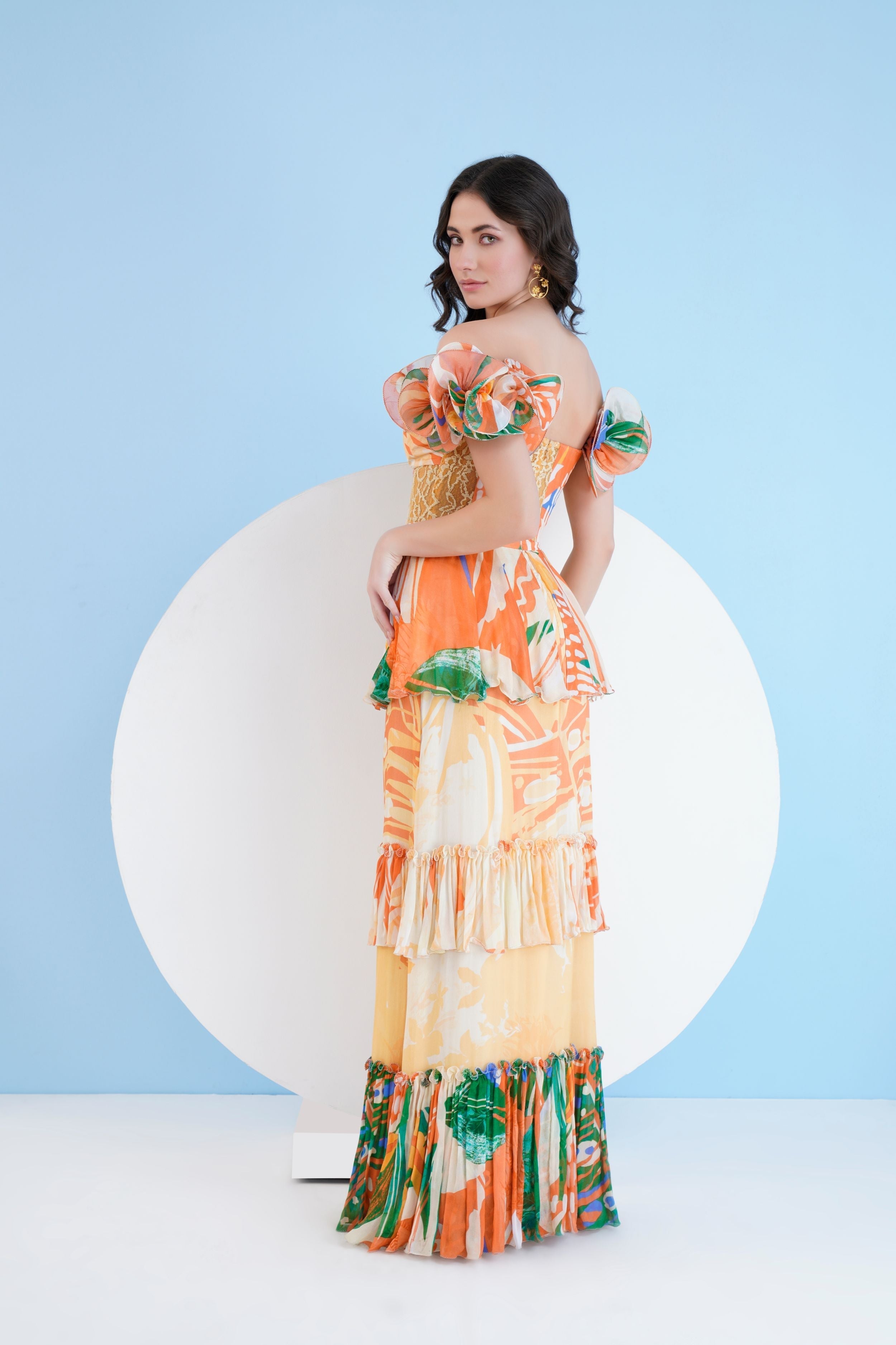 Mysterious Tropic Tiered Maxi Dress