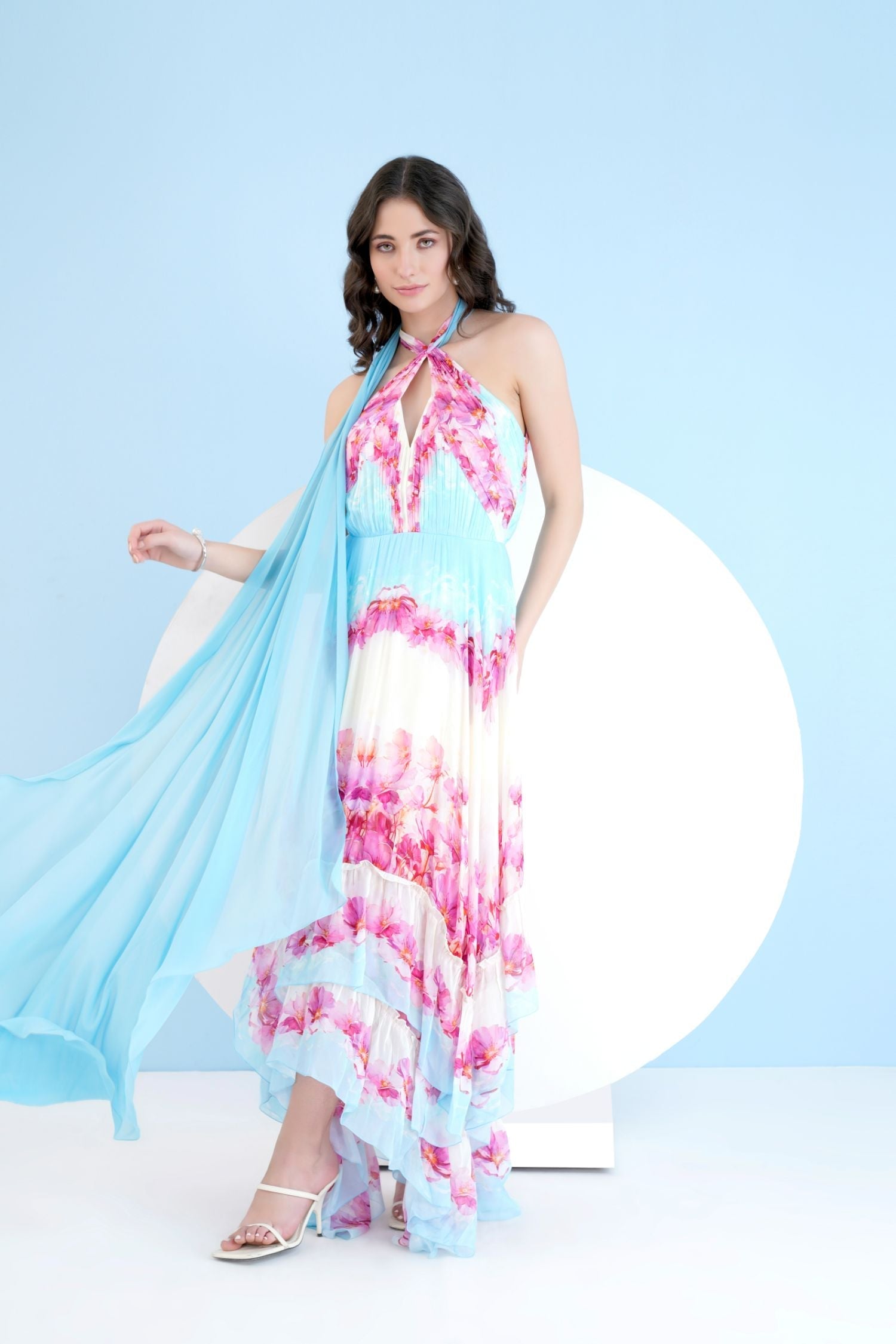 Pink Dune Asymmetric Dress