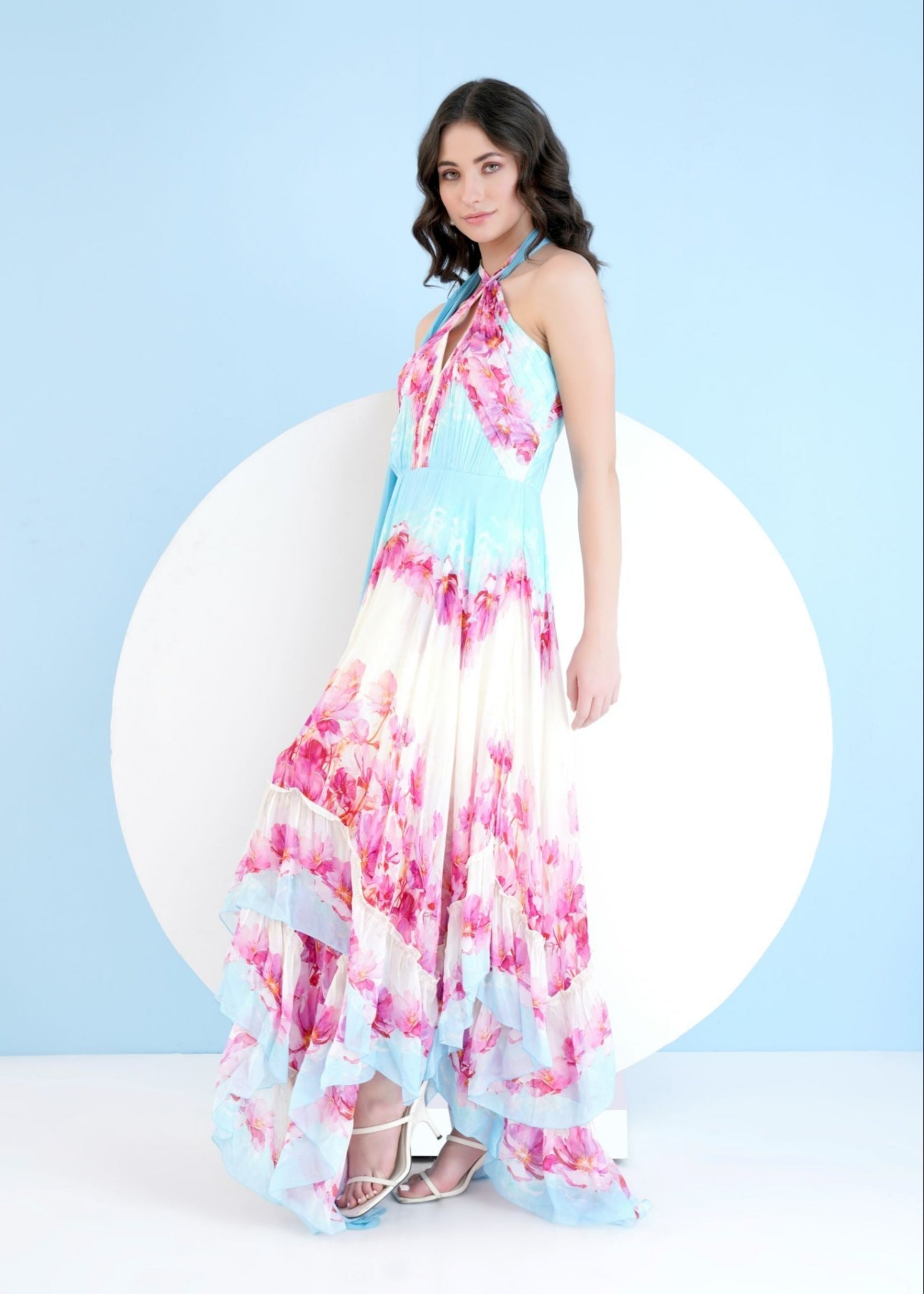Pink Dune Asymmetric Dress
