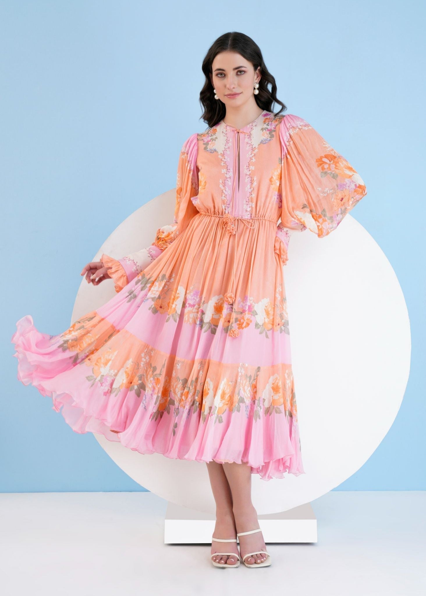 Corsage Midi Dress