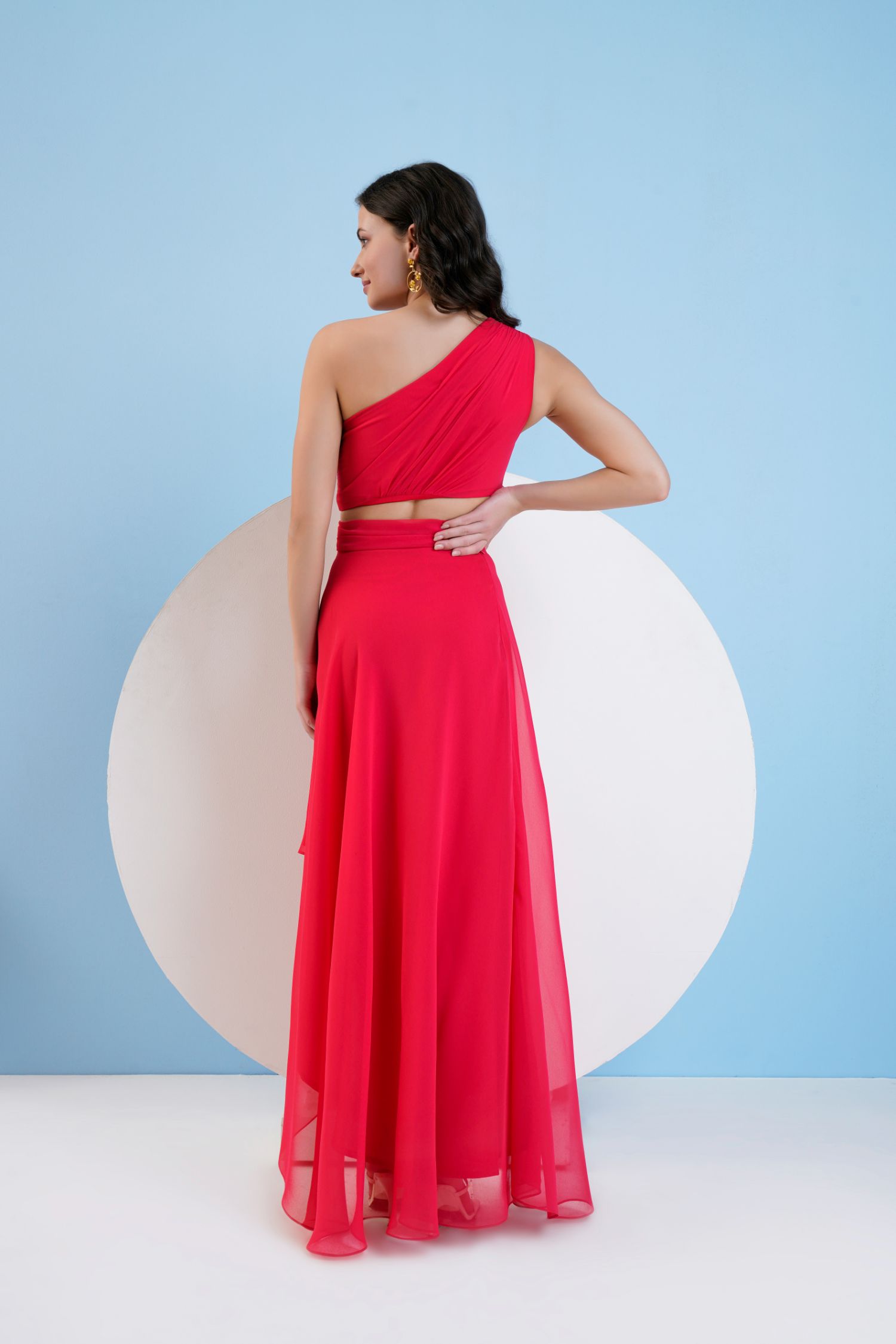 Swarovski Red Asymmetric Dress